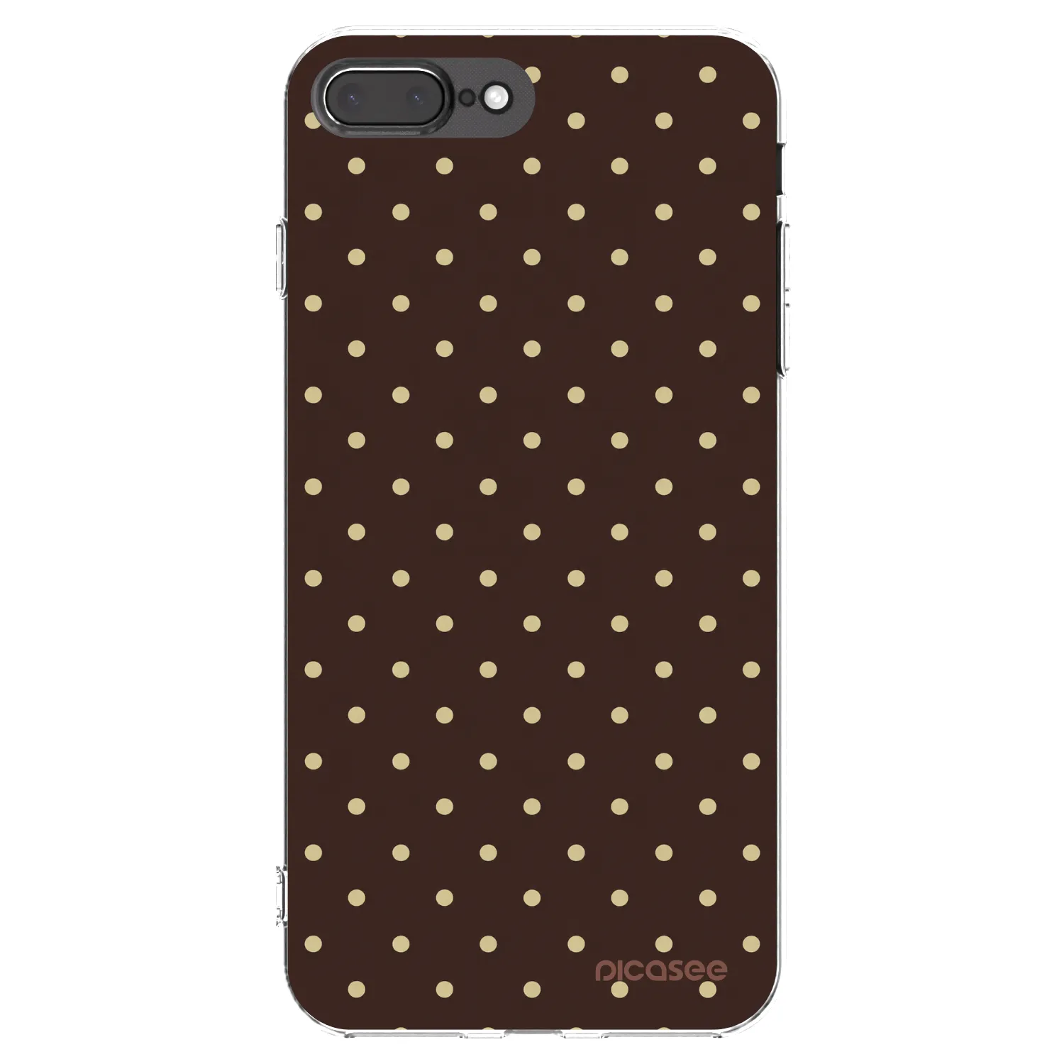 Picasee silikónový prehľadný obal pre Apple iPhone 8 Plus - Vanilla Dots & Chocolate