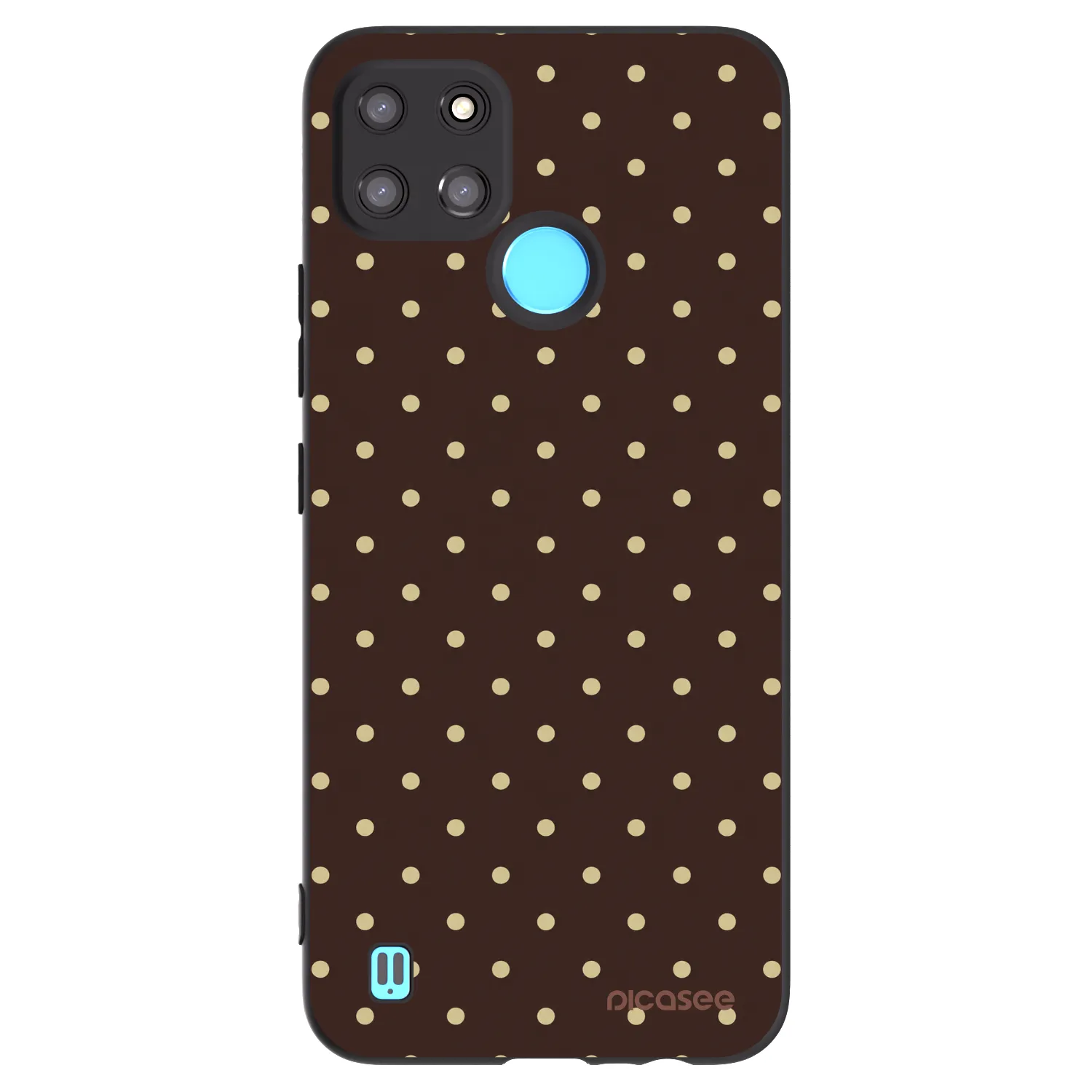 Picasee silikónový čierny obal pre Realme C21Y - Vanilla Dots & Chocolate