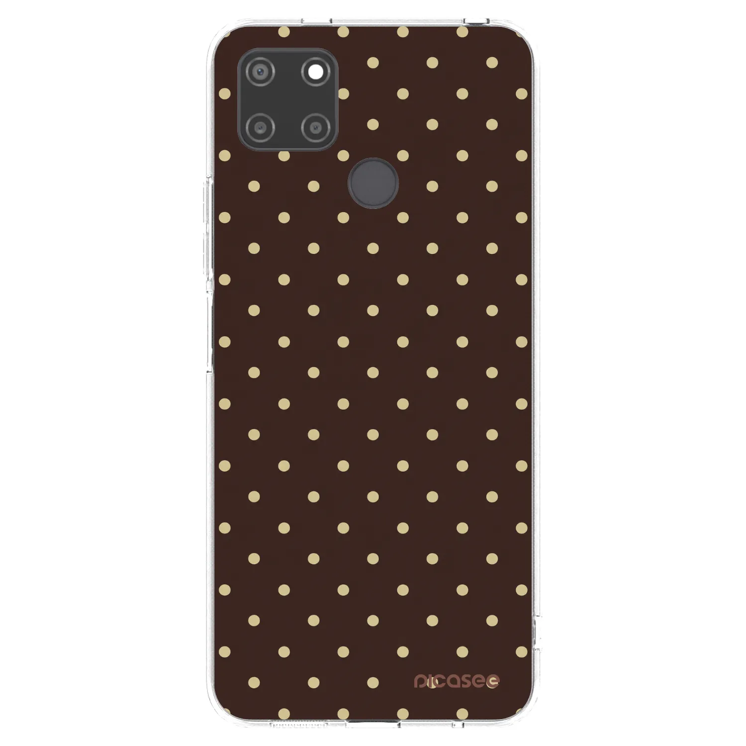 Picasee silikónový prehľadný obal pre Realme C21Y - Vanilla Dots & Chocolate