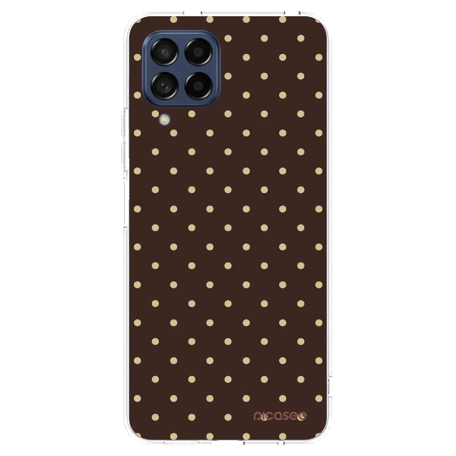 Picasee silikónový prehľadný obal pre Samsung Galaxy M53 5G - Vanilla Dots & Chocolate