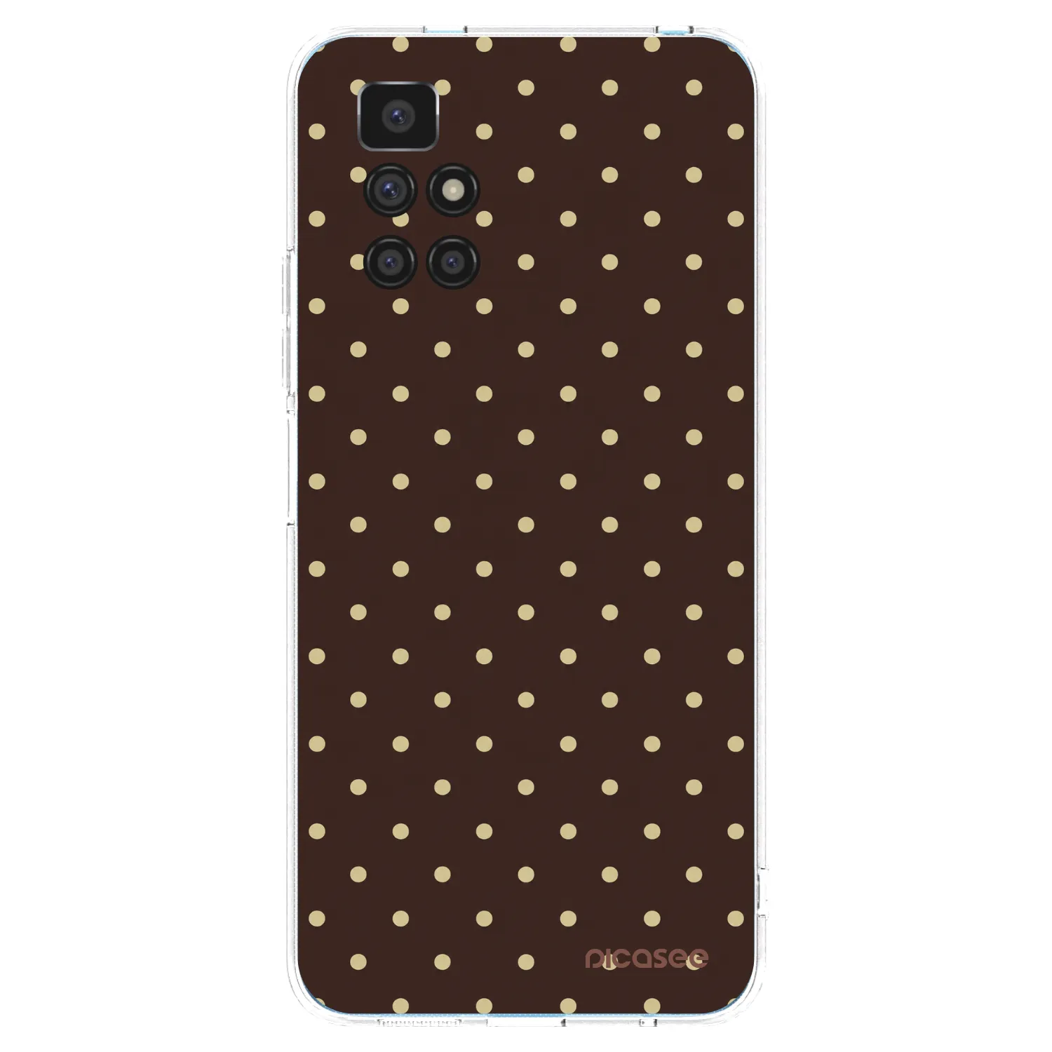 Picasee silikónový prehľadný obal pre Xiaomi Redmi 10 (2022) - Vanilla Dots & Chocolate