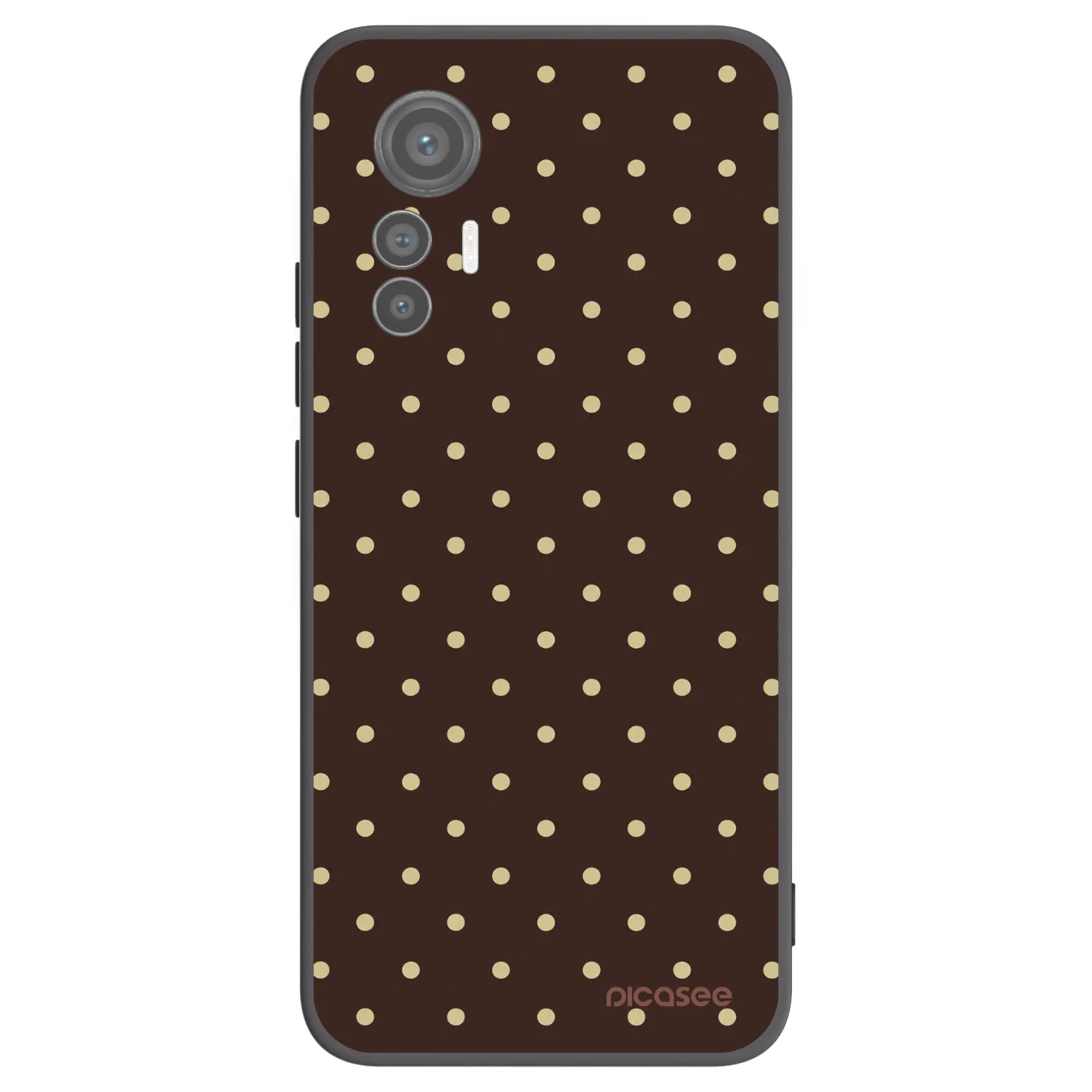 Picasee silikónový čierny obal pre Xiaomi 12 Lite - Vanilla Dots & Chocolate