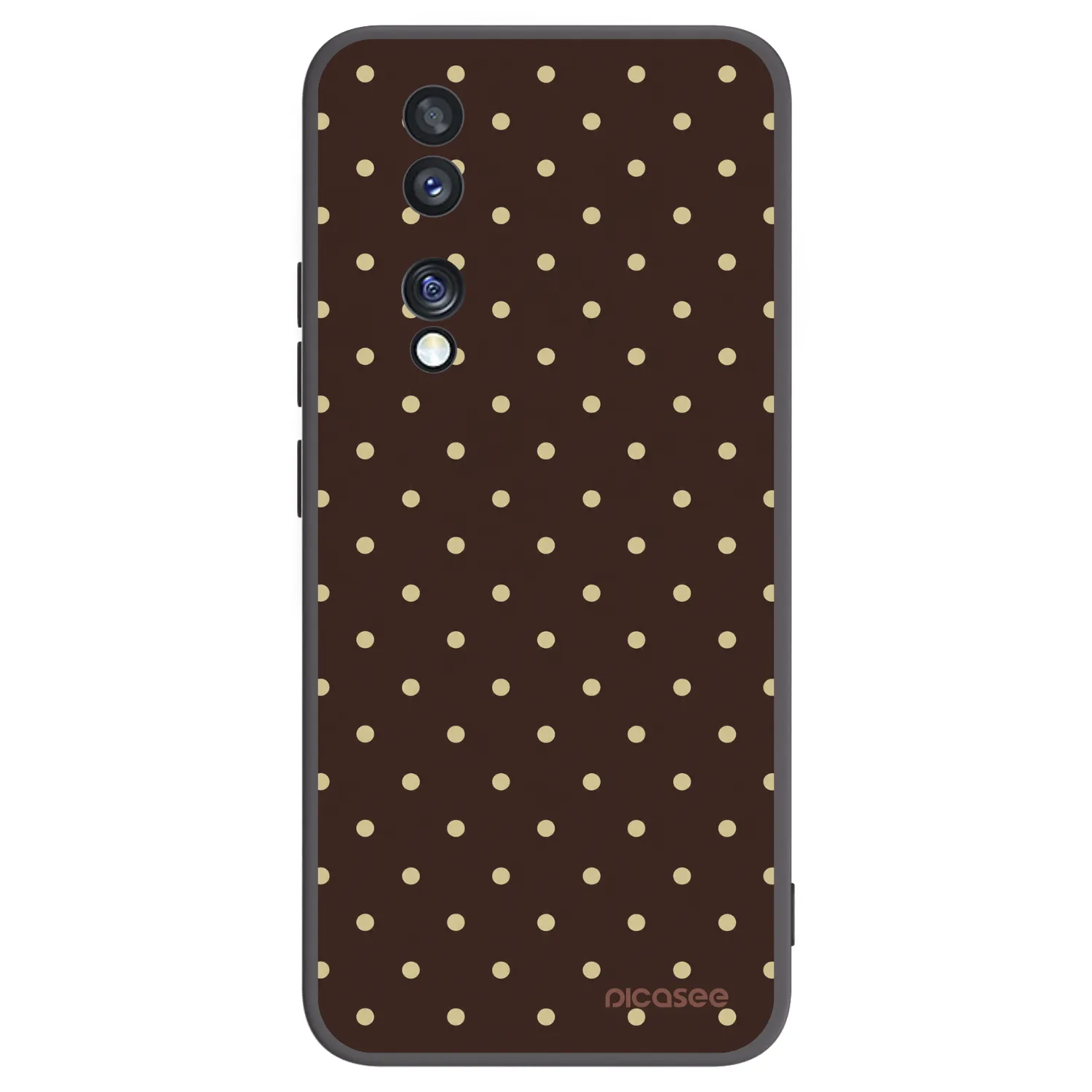 Picasee silikónový čierny obal pre Honor 70 - Vanilla Dots & Chocolate