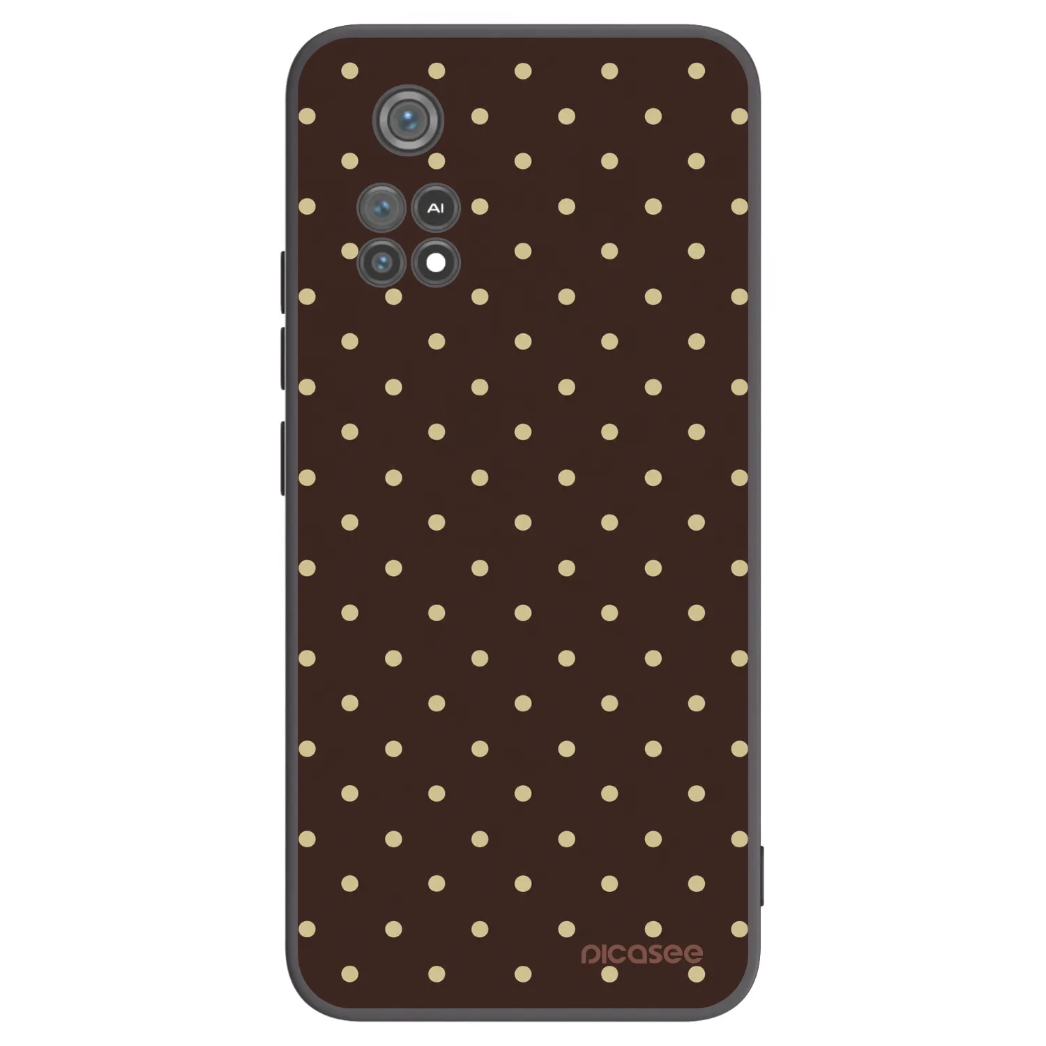 Picasee silikónový čierny obal pre Xiaomi Poco M4 Pro - Vanilla Dots & Chocolate