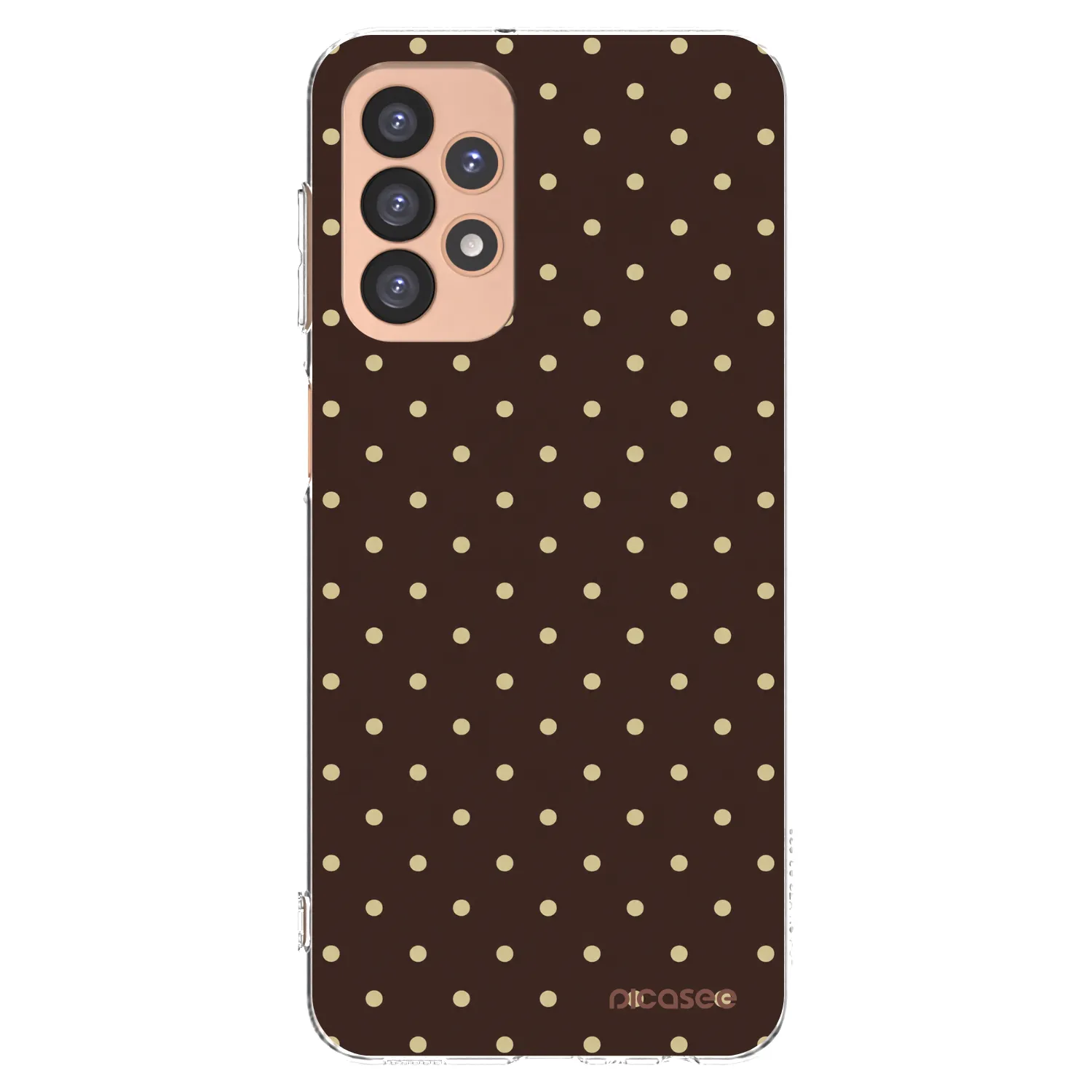 Picasee silikónový prehľadný obal pre Samsung Galaxy A23 A236B 5G - Vanilla Dots & Chocolate