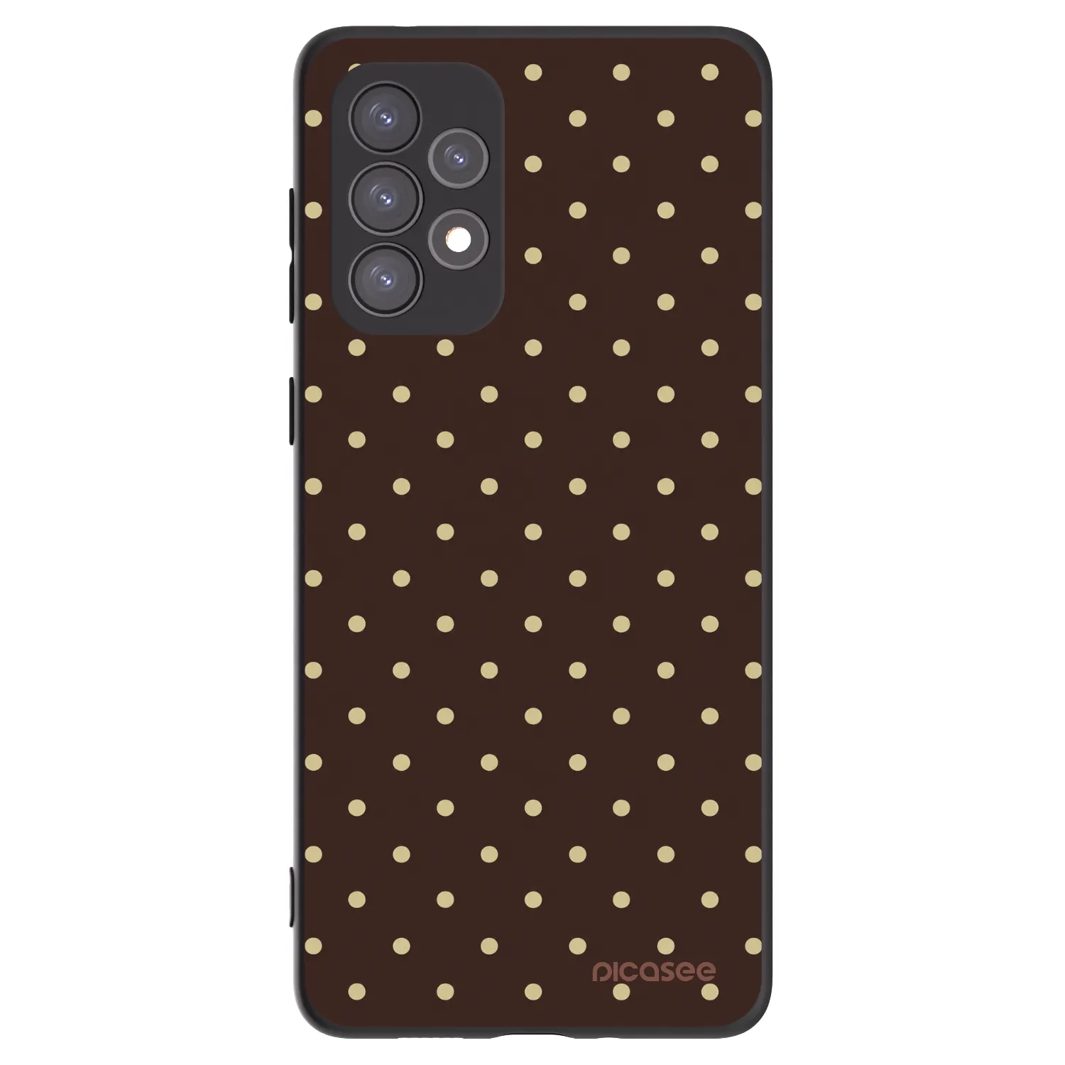 Picasee silikónový čierny obal pre Samsung Galaxy A73 5G - Vanilla Dots & Chocolate