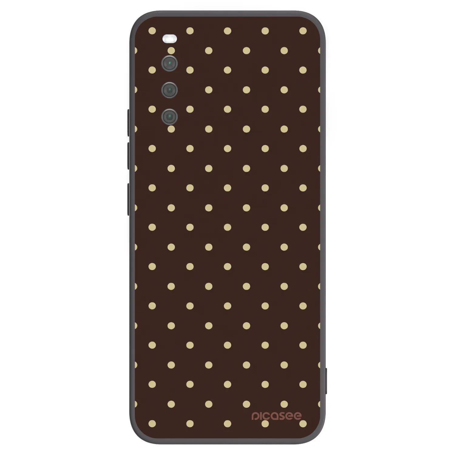 Picasee silikónový čierny obal pre Sony Xperia 10 III - Vanilla Dots & Chocolate
