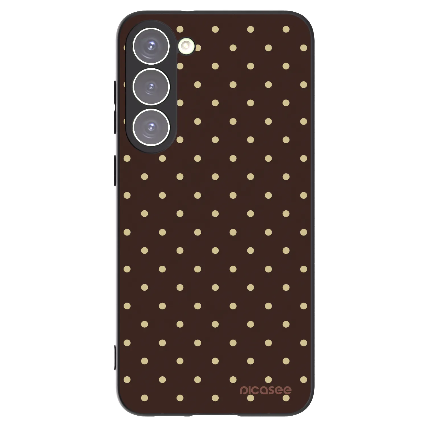 Picasee silikónový čierny obal pre Samsung Galaxy S23+ 5G - Vanilla Dots & Chocolate