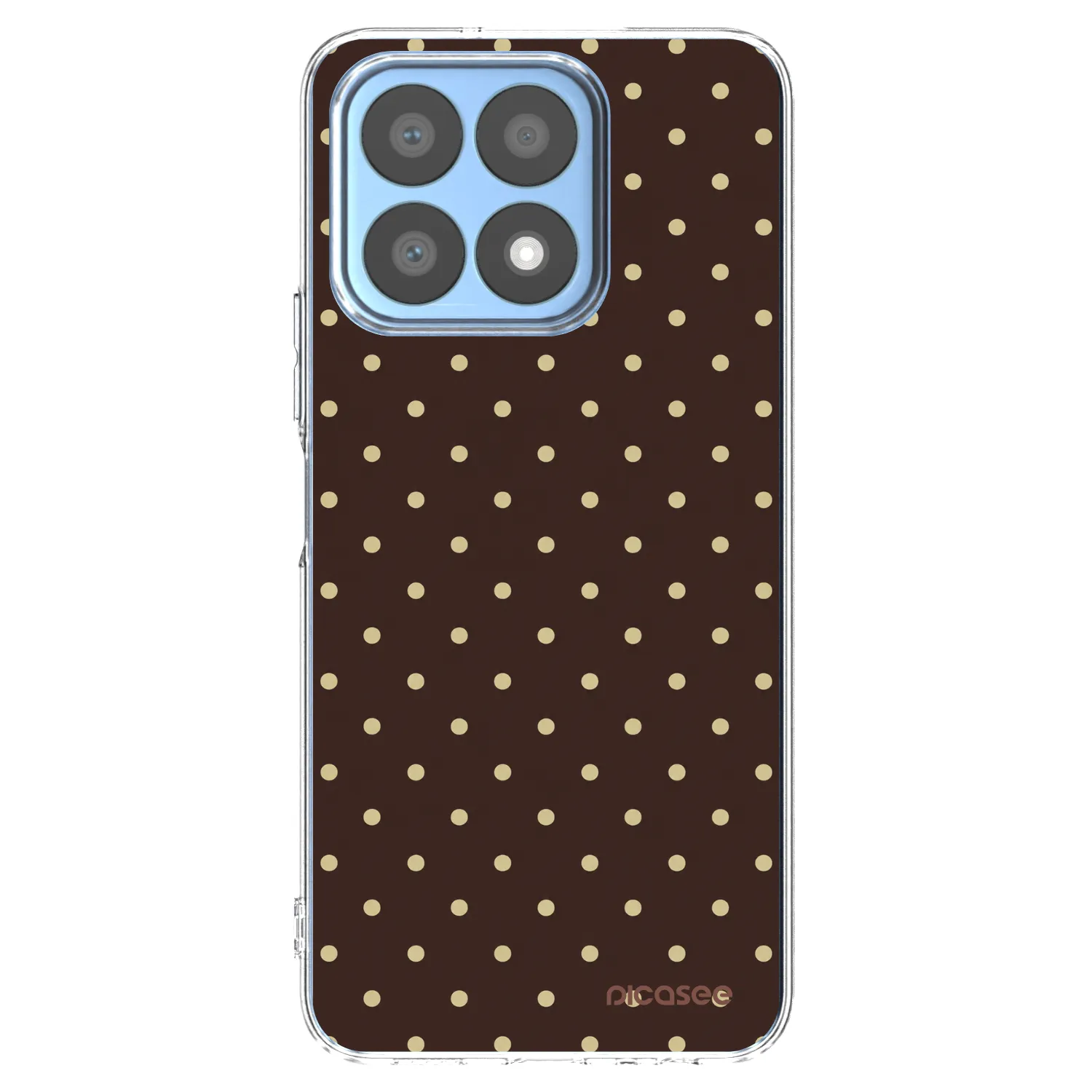 Picasee silikónový prehľadný obal pre Honor X8a - Vanilla Dots & Chocolate