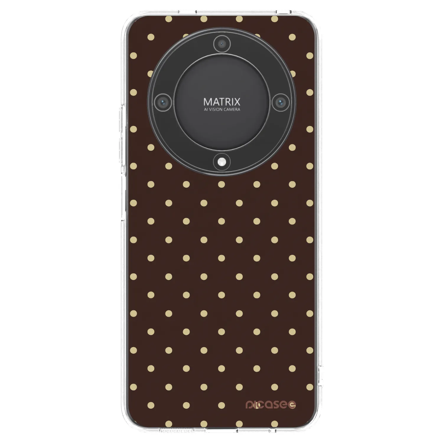 Picasee silikónový prehľadný obal pre Honor Magic5 Lite 5G - Vanilla Dots & Chocolate