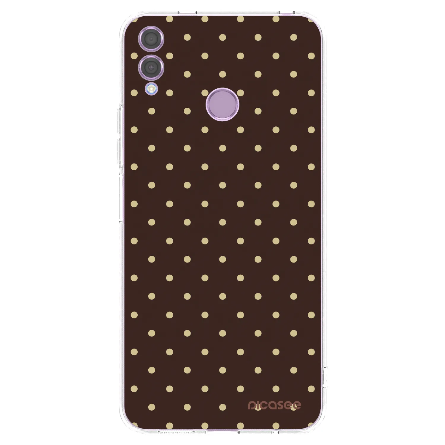 Picasee silikónový prehľadný obal pre Honor 8X - Vanilla Dots & Chocolate