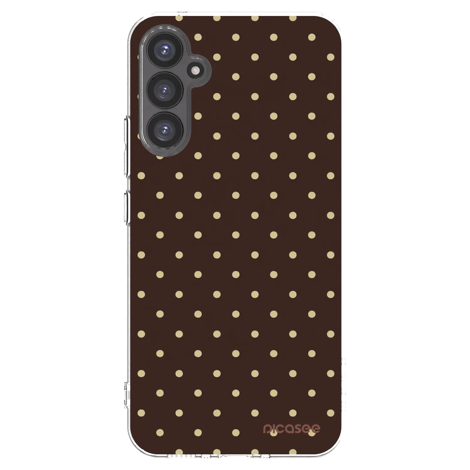 Picasee silikónový prehľadný obal pre Samsung Galaxy A34 5G A346B - Vanilla Dots & Chocolate