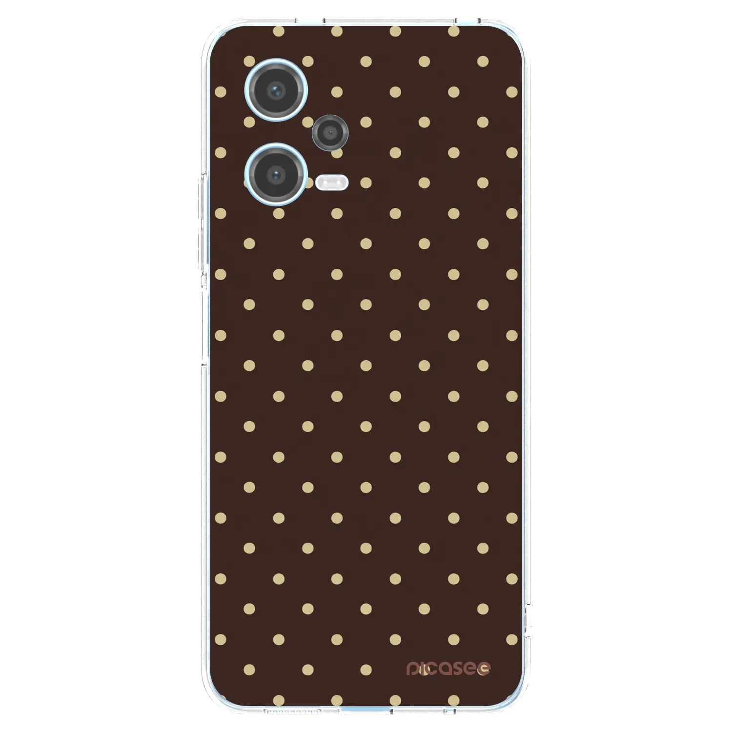 Picasee silikónový prehľadný obal pre Xiaomi Redmi Note 12 5G - Vanilla Dots & Chocolate
