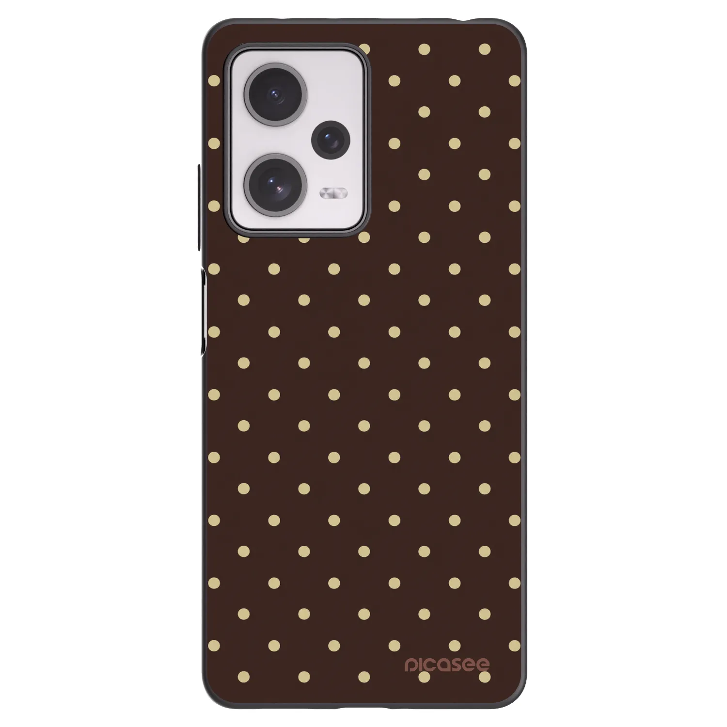 Picasee silikónový čierny obal pre Xiaomi Redmi Note 12 Pro+ 5G - Vanilla Dots & Chocolate