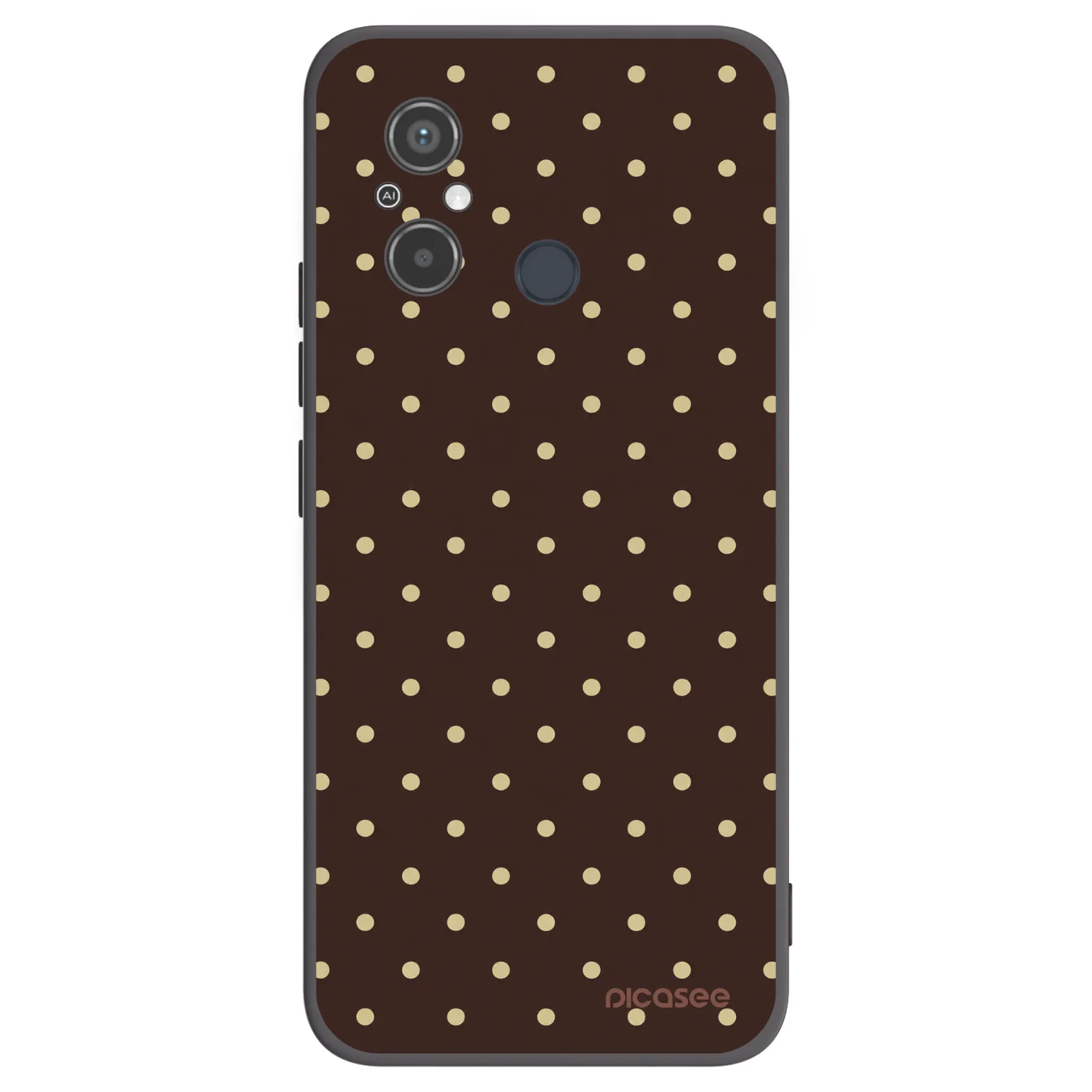 Picasee silikónový čierny obal pre Xiaomi Redmi 12C - Vanilla Dots & Chocolate