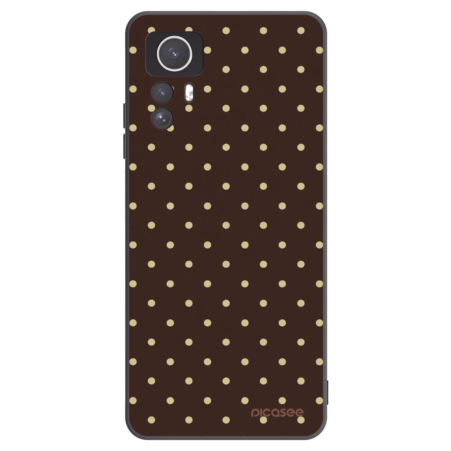 Picasee silikónový čierny obal pre Xiaomi Redmi Note 12S - Vanilla Dots & Chocolate