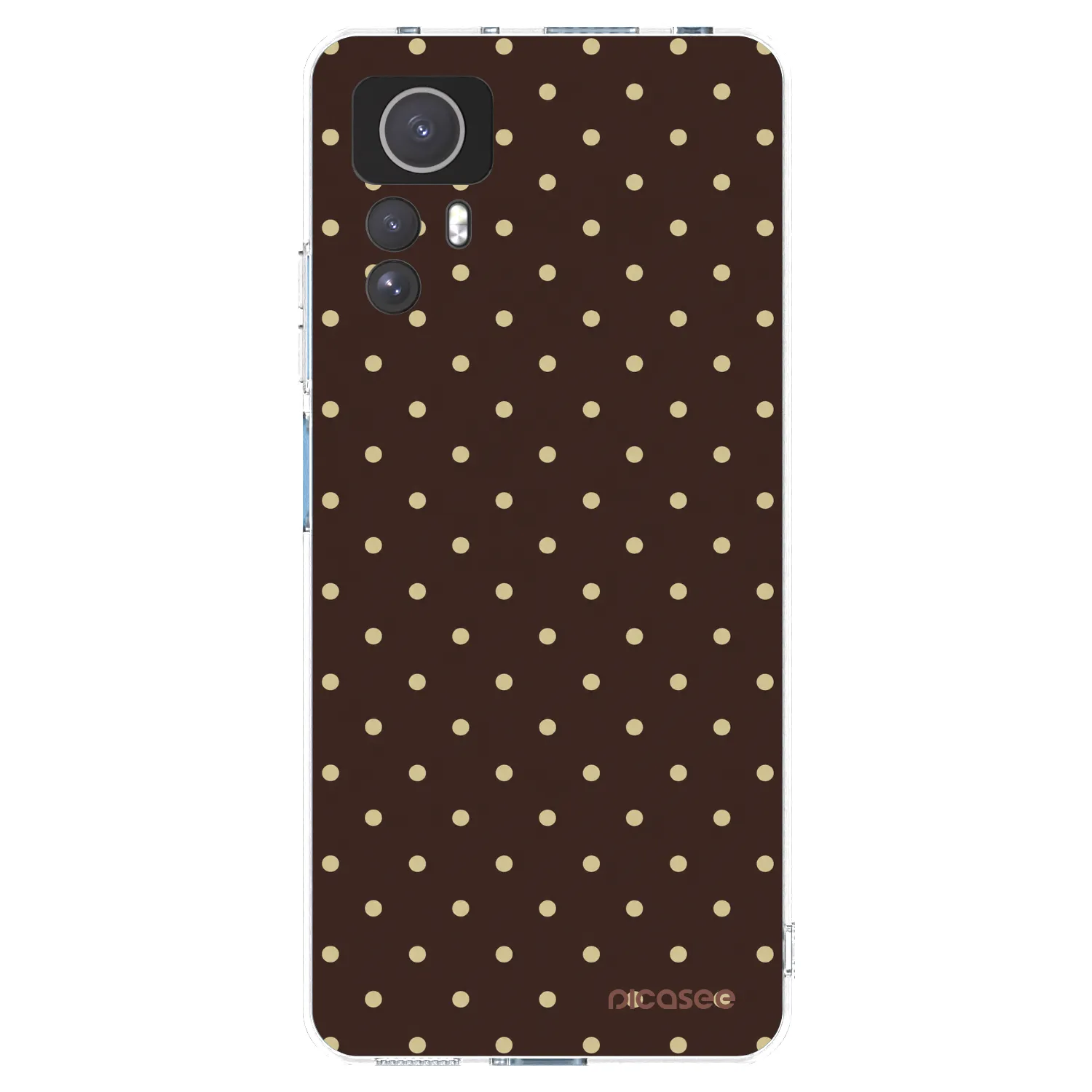Picasee silikónový prehľadný obal pre Xiaomi Redmi Note 12S - Vanilla Dots & Chocolate