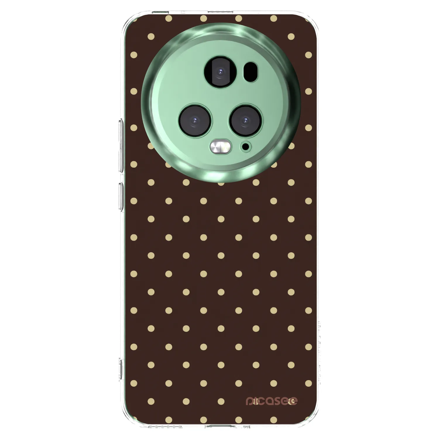 Picasee silikónový prehľadný obal pre Honor Magic5 Pro - Vanilla Dots & Chocolate