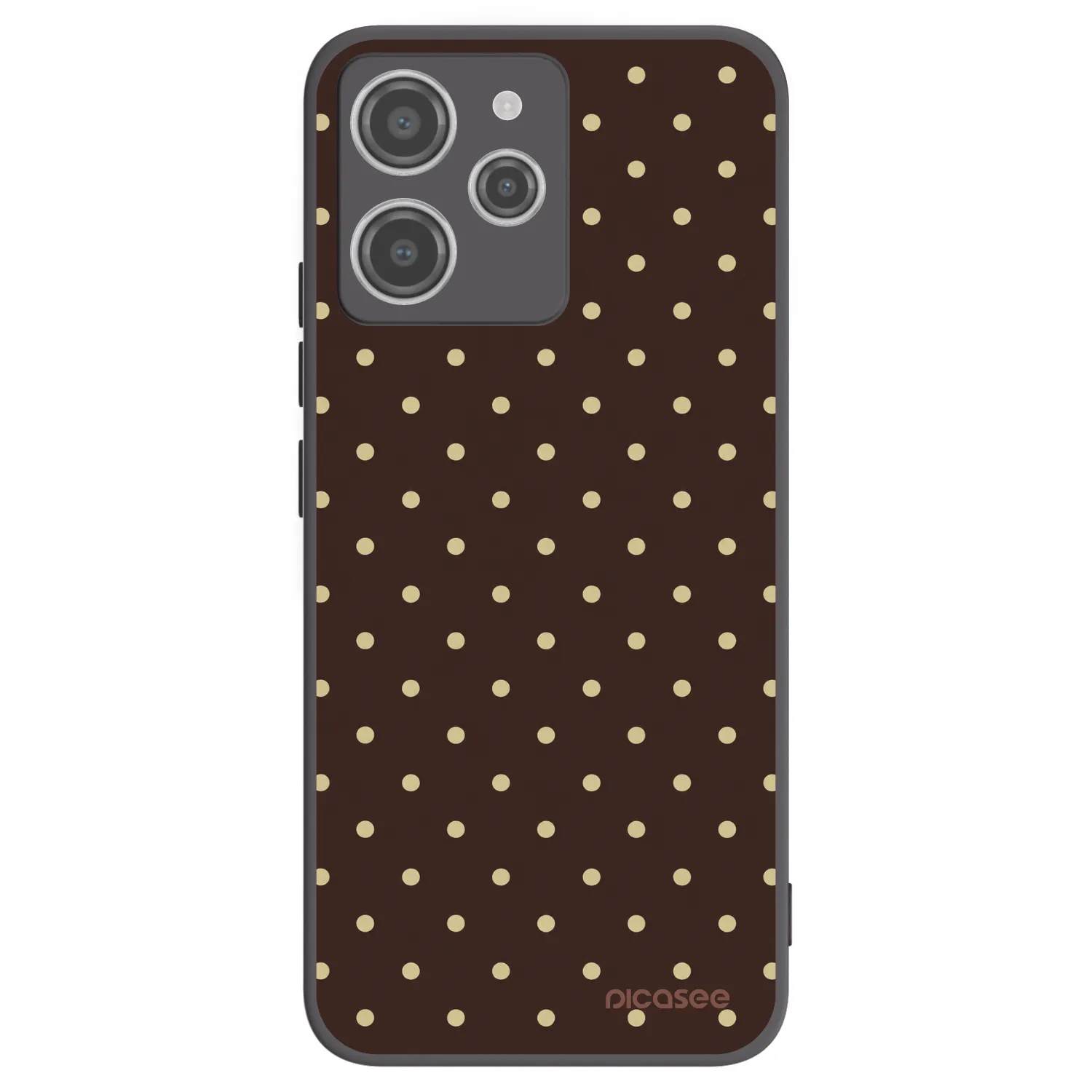 Picasee silikónový čierny obal pre Xiaomi Redmi 12 4G - Vanilla Dots & Chocolate