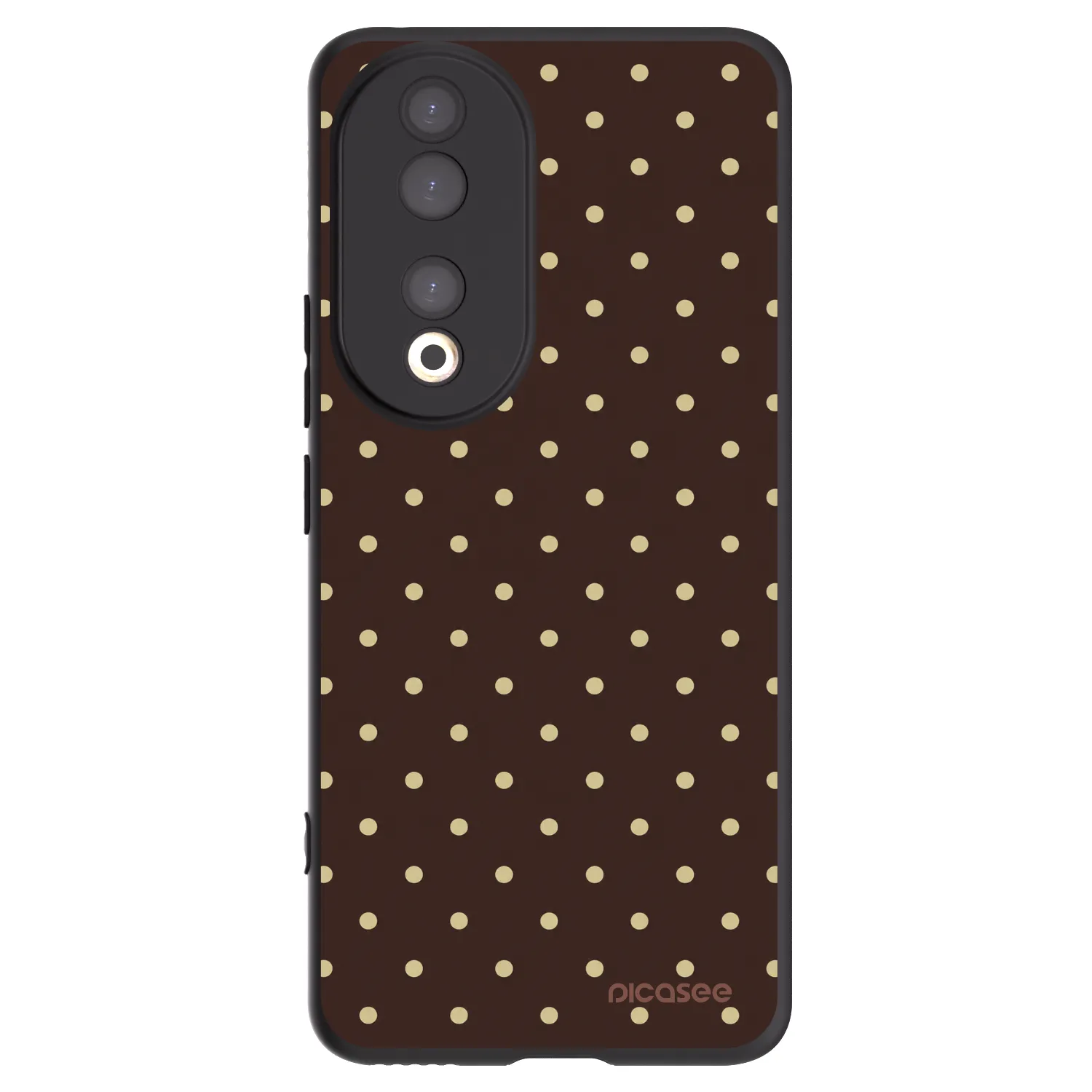 Picasee silikónový čierny obal pre Honor 90 5G - Vanilla Dots & Chocolate