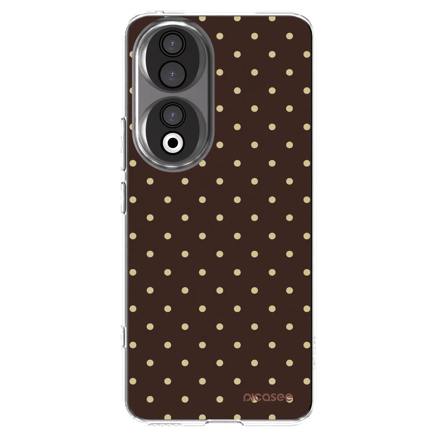Picasee silikónový prehľadný obal pre Honor 90 5G - Vanilla Dots & Chocolate