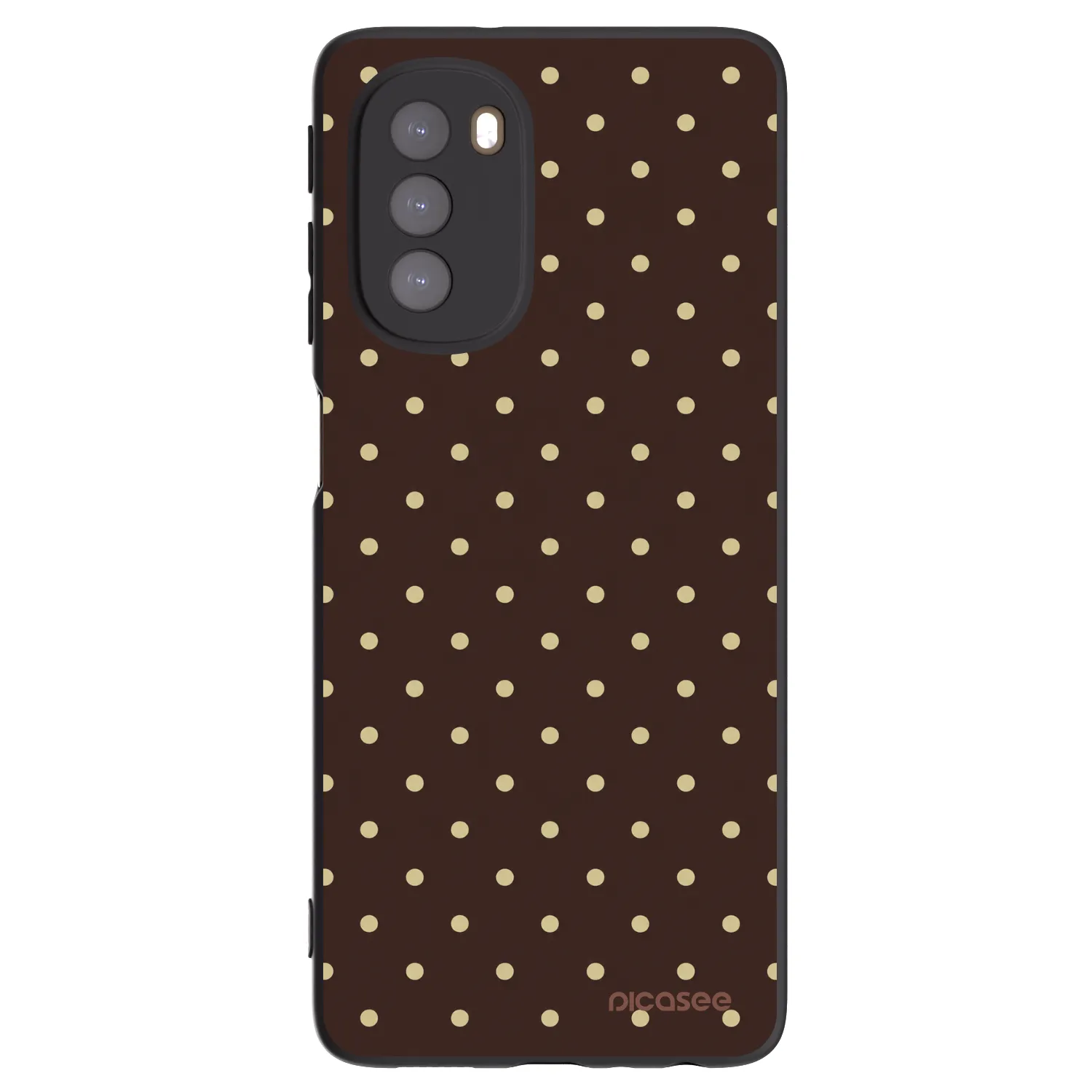 Picasee silikónový čierny obal pre Motorola Moto G51 - Vanilla Dots & Chocolate