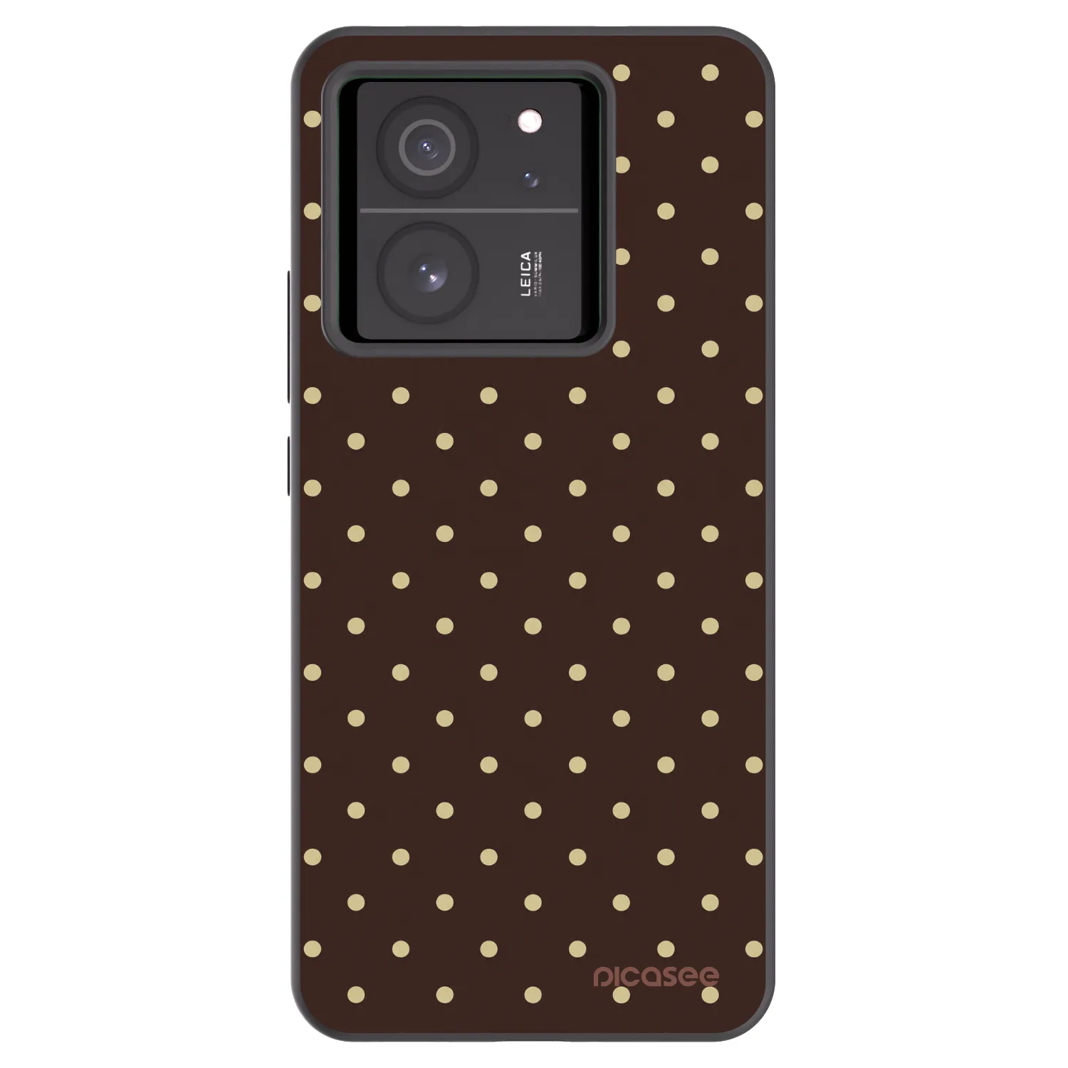 Picasee silikónový čierny obal pre Xiaomi 13T Pro - Vanilla Dots & Chocolate