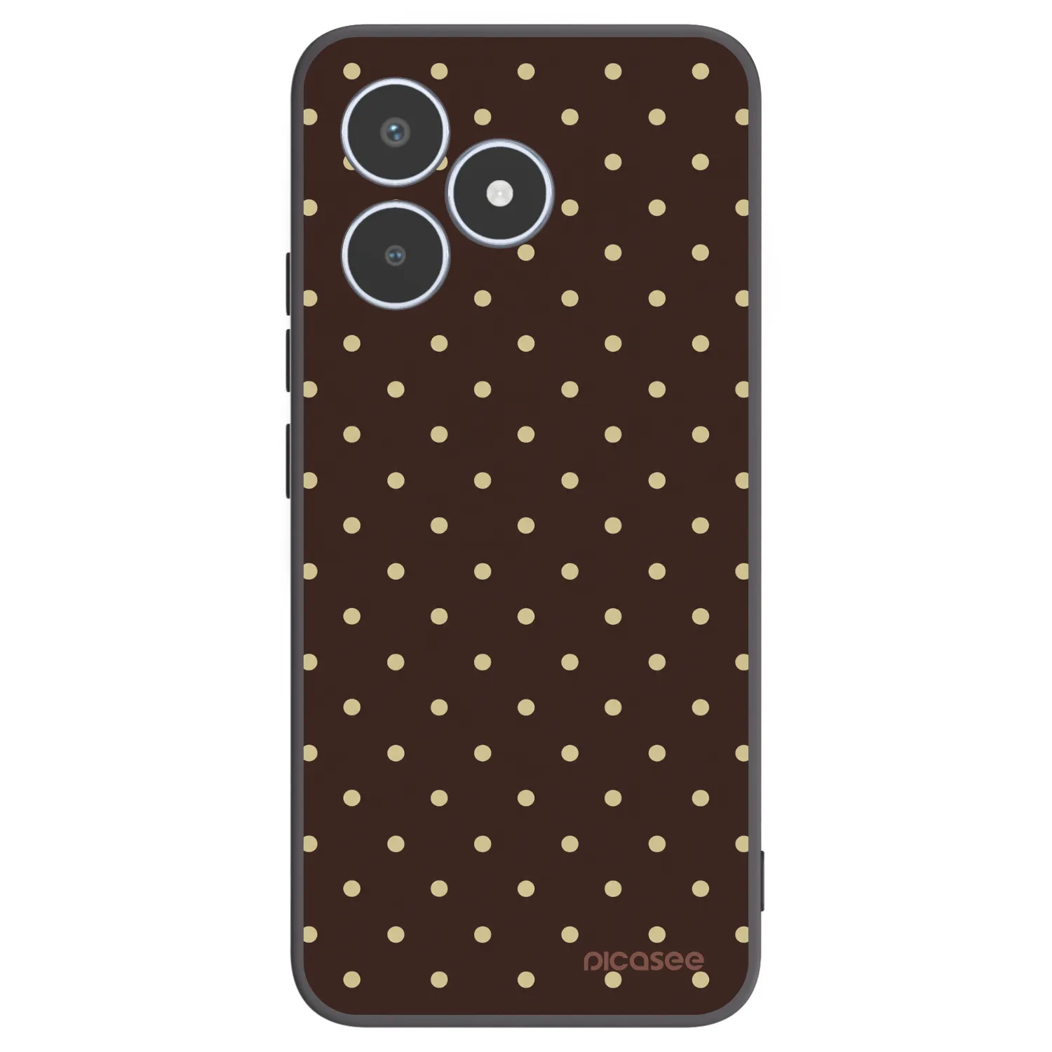 Picasee silikónový čierny obal pre Realme C53 - Vanilla Dots & Chocolate