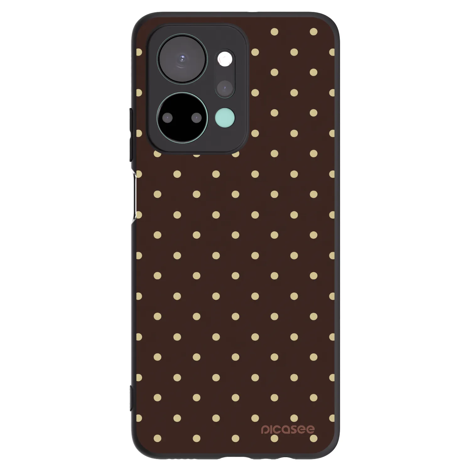 Picasee silikónový čierny obal pre Honor X7a - Vanilla Dots & Chocolate