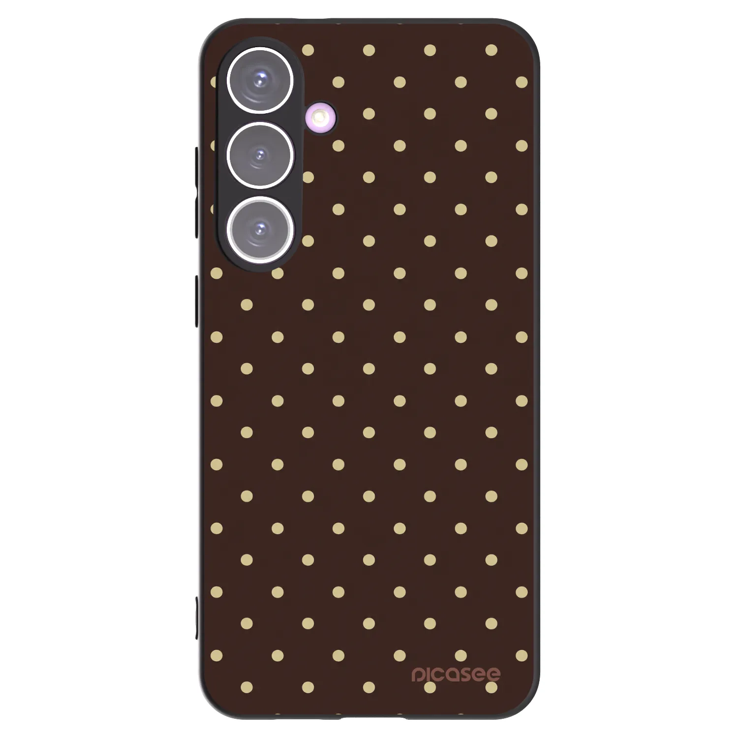 Picasee silikónový čierny obal pre Samsung Galaxy S24+ S926B 5G - Vanilla Dots & Chocolate