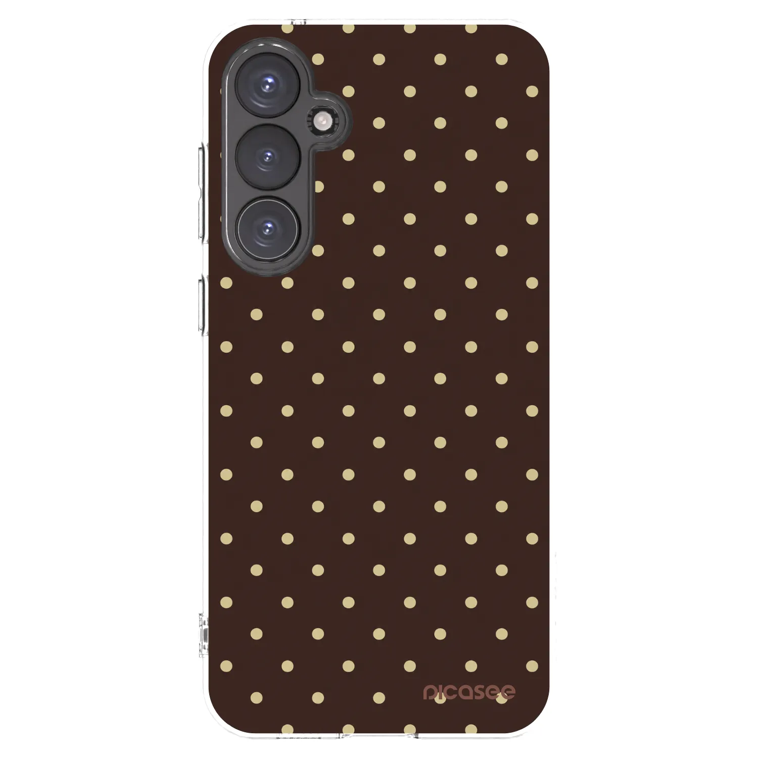Picasee silikónový prehľadný obal pre Samsung Galaxy S23 FE S711B - Vanilla Dots & Chocolate
