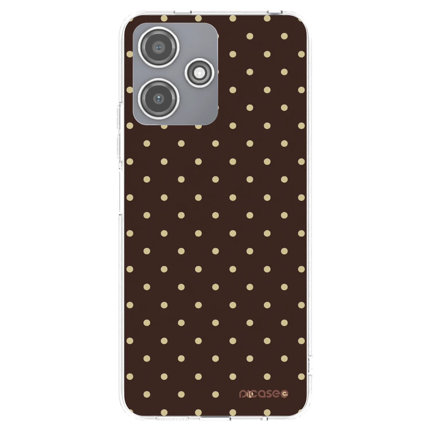 Picasee silikónový prehľadný obal pre Xiaomi Redmi 12 5G - Vanilla Dots & Chocolate
