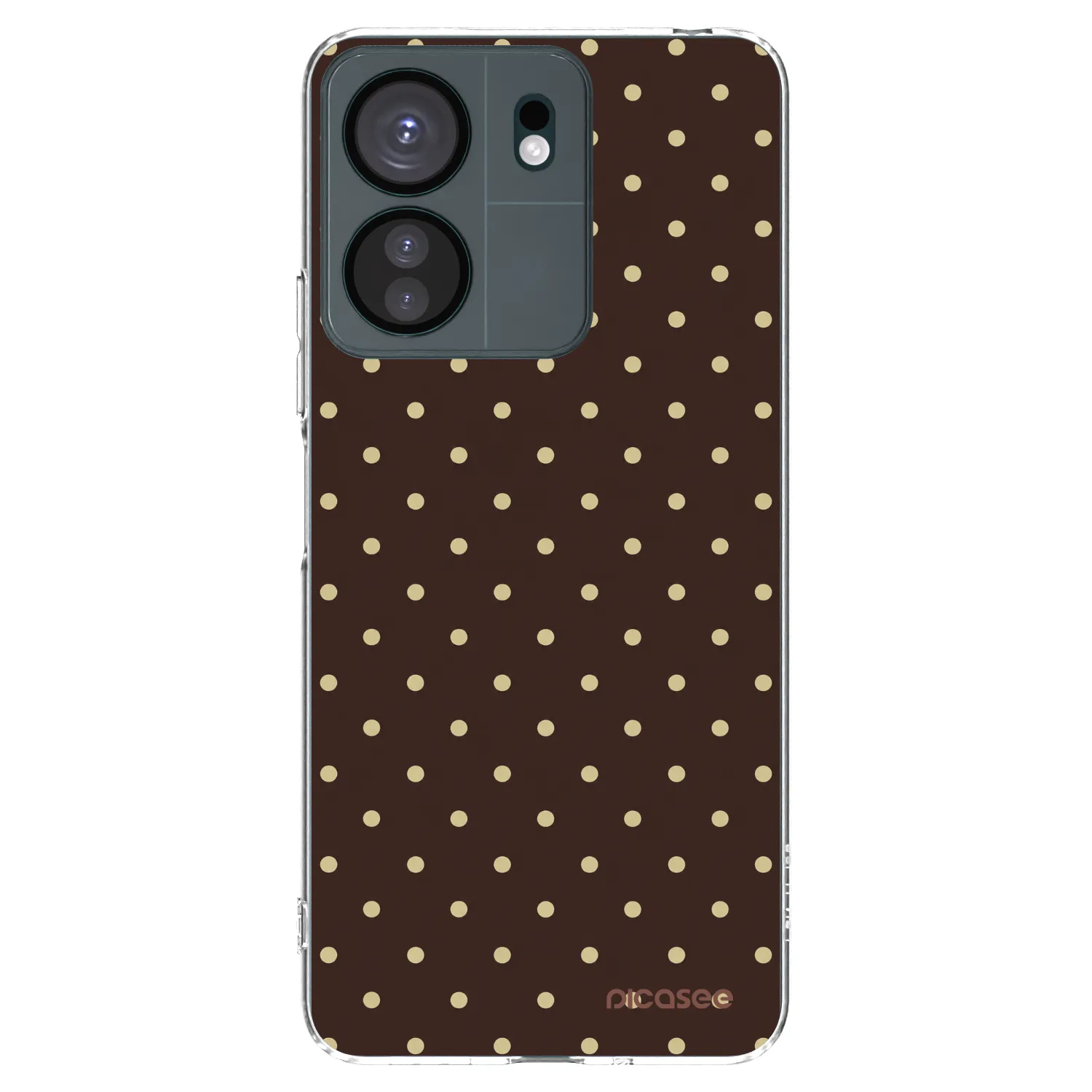Picasee silikónový prehľadný obal pre Xiaomi Redmi 13C 4G - Vanilla Dots & Chocolate