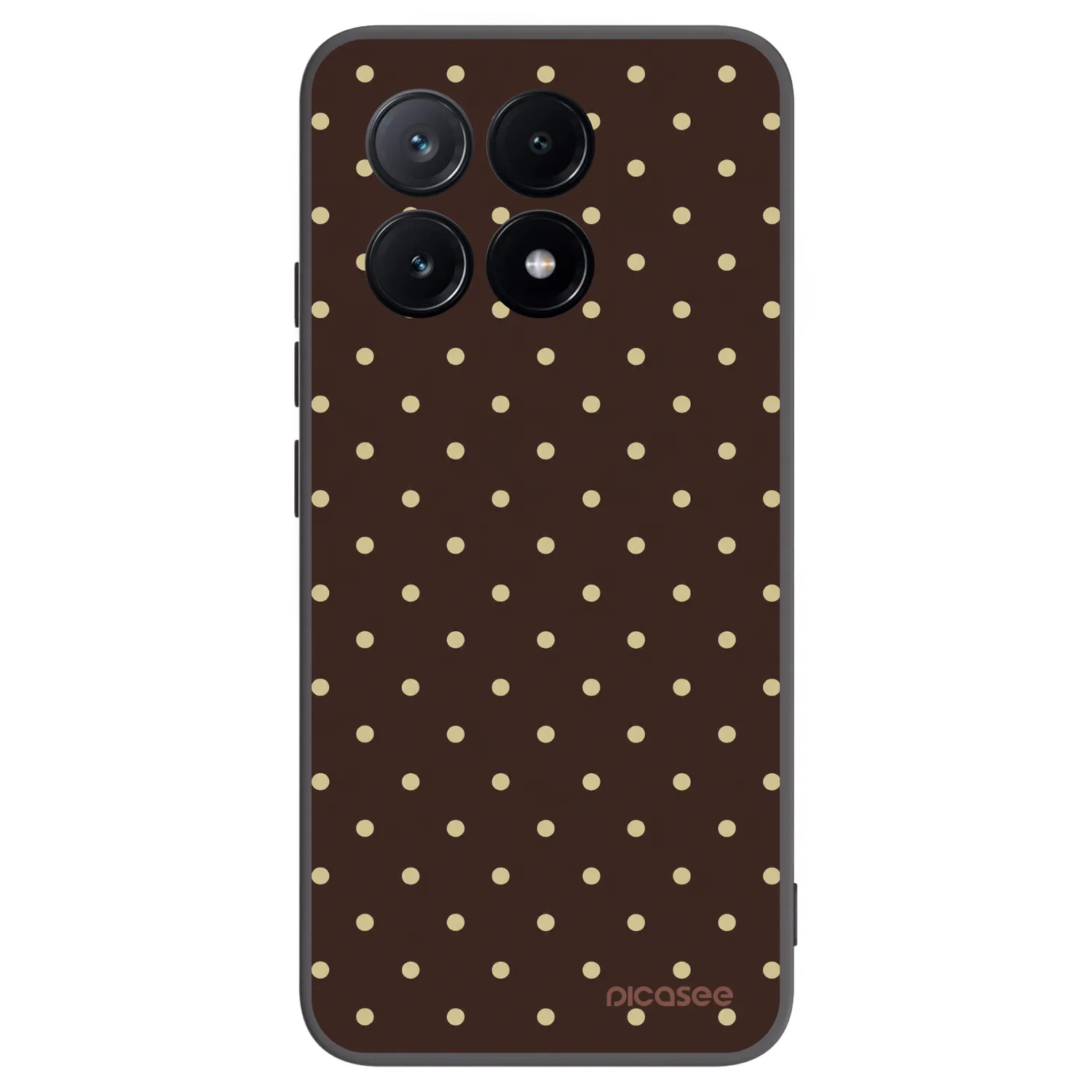 Picasee silikónový čierny obal pre Xiaomi Poco X6 Pro - Vanilla Dots & Chocolate