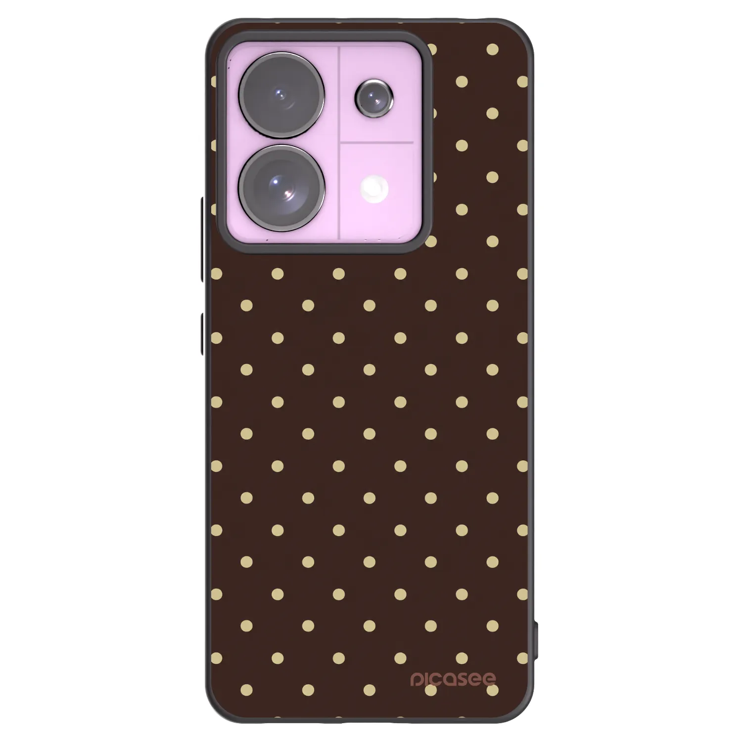 Picasee silikónový čierny obal pre Xiaomi Redmi Note 13 Pro 5G - Vanilla Dots & Chocolate