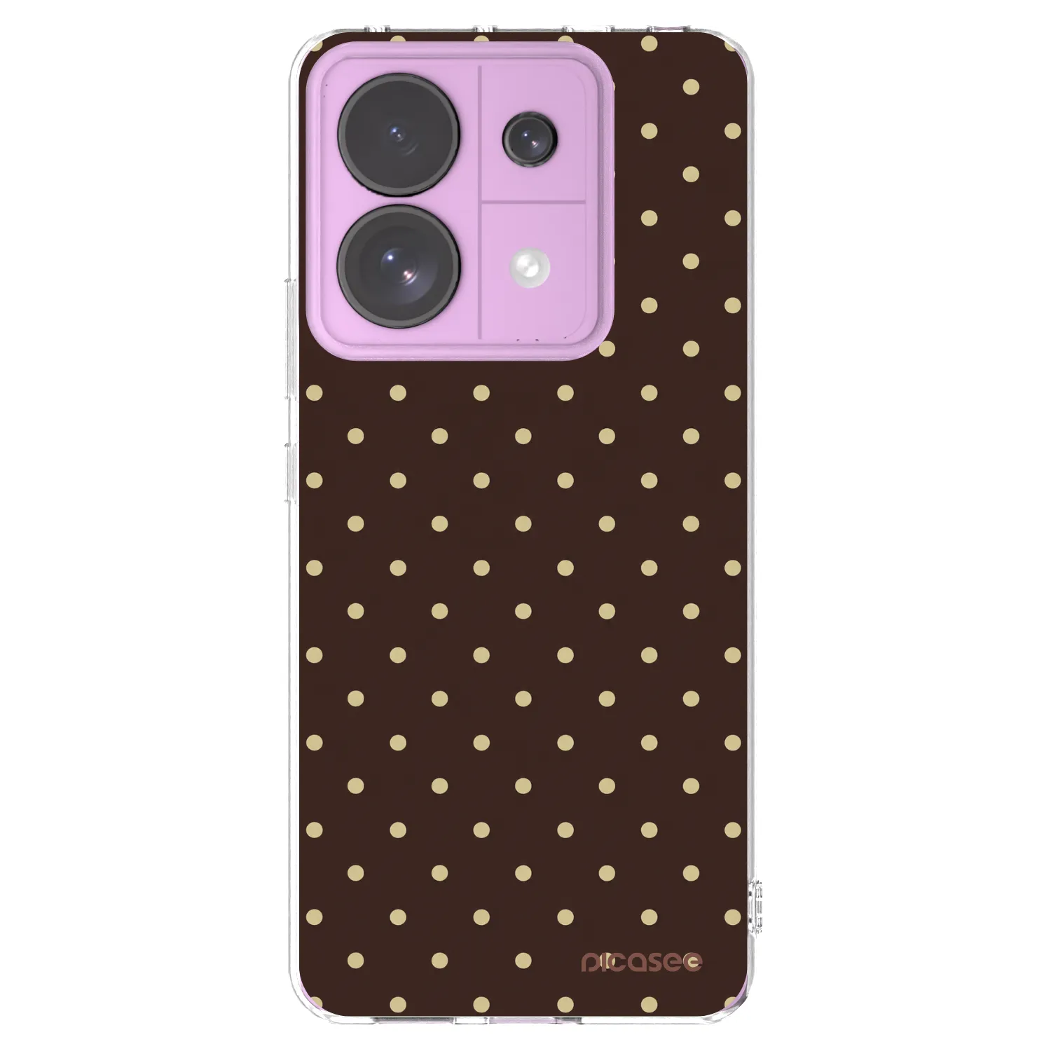 Picasee silikónový prehľadný obal pre Xiaomi Redmi Note 13 Pro 5G - Vanilla Dots & Chocolate