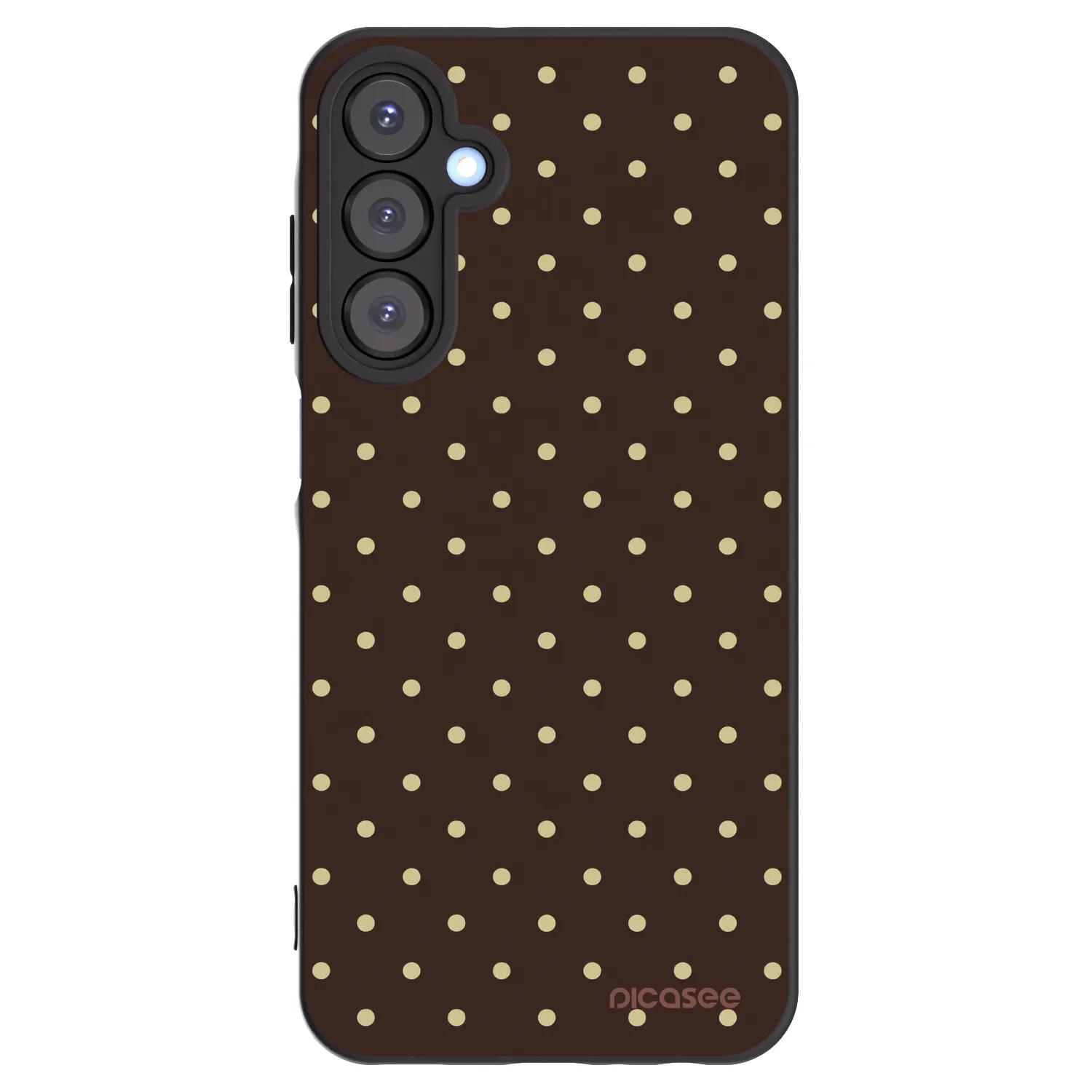 Picasee silikónový čierny obal pre Samsung Galaxy A25 A256B 5G - Vanilla Dots & Chocolate
