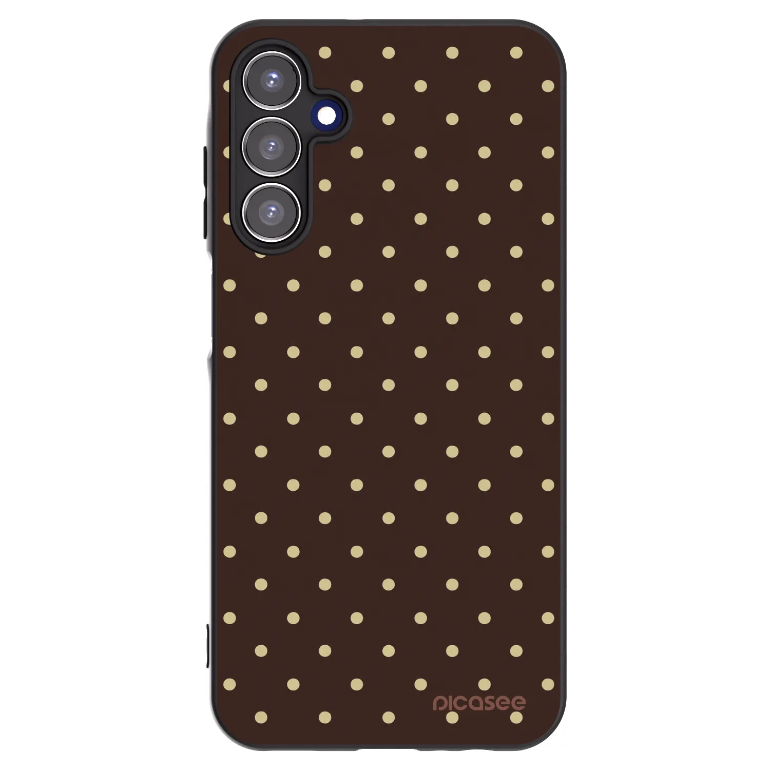 Picasee silikónový čierny obal pre Samsung Galaxy A15 A156B 5G - Vanilla Dots & Chocolate
