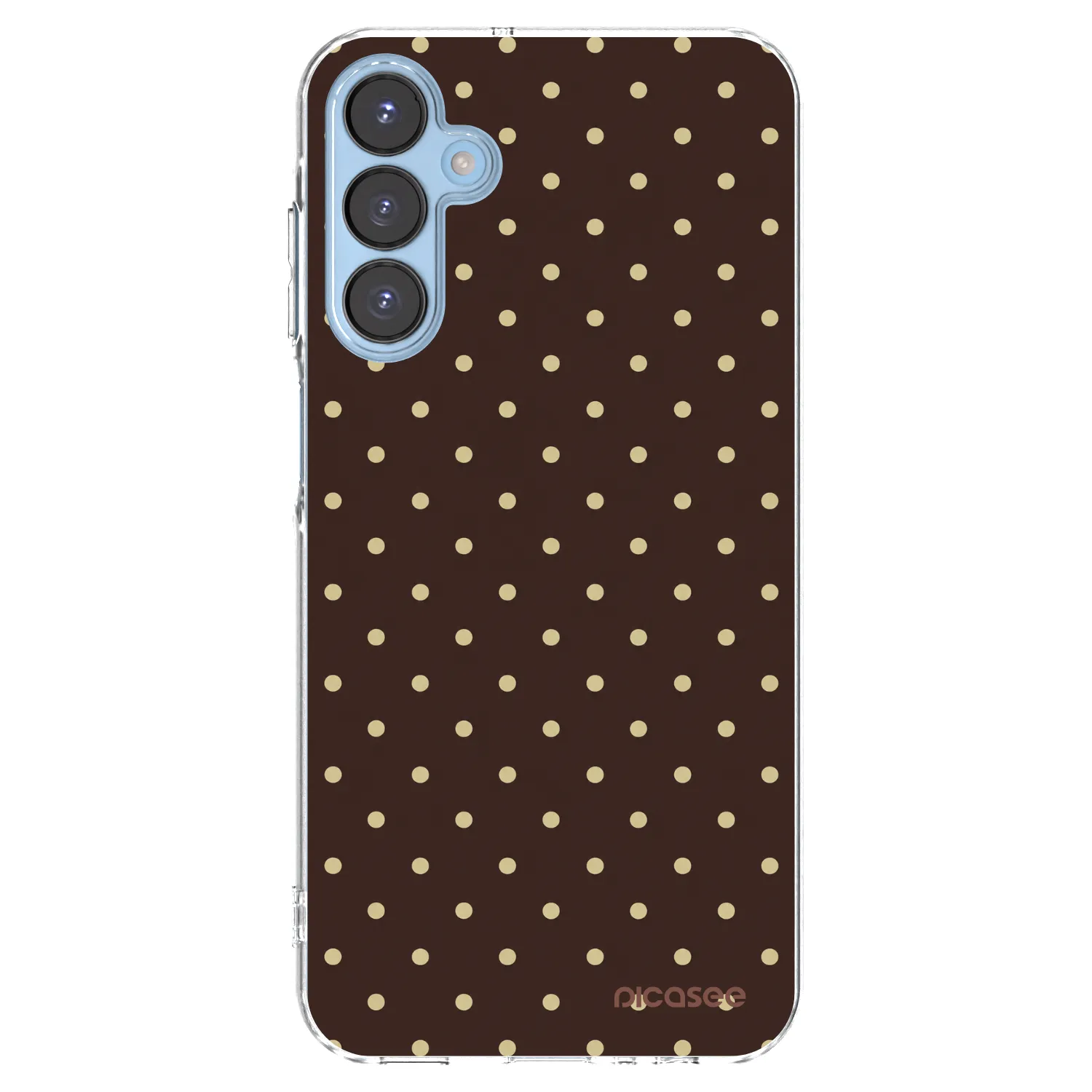 Picasee silikónový prehľadný obal pre Samsung Galaxy A15 A156B 5G - Vanilla Dots & Chocolate