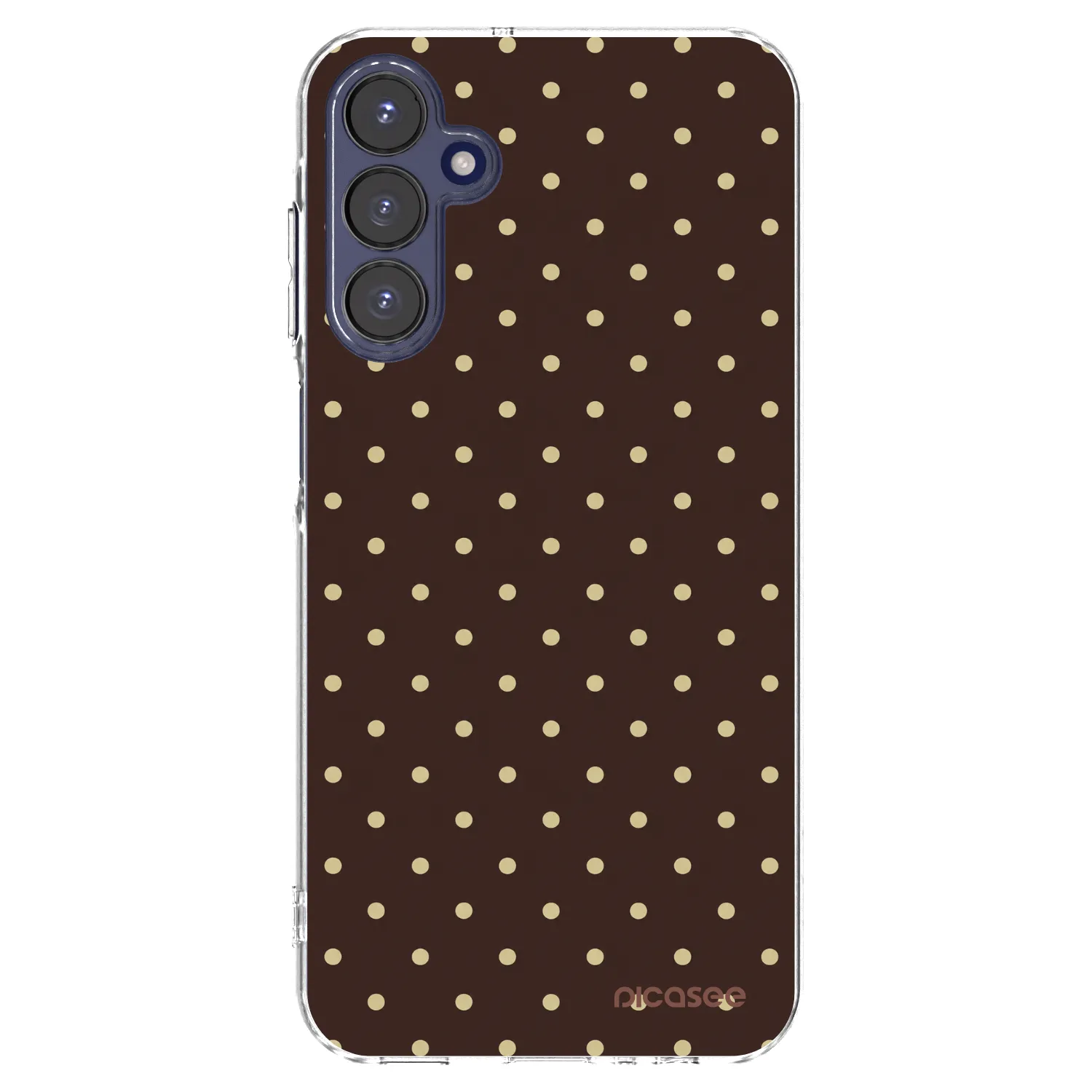 Picasee silikónový prehľadný obal pre Samsung Galaxy A15 A155F 4G - Vanilla Dots & Chocolate