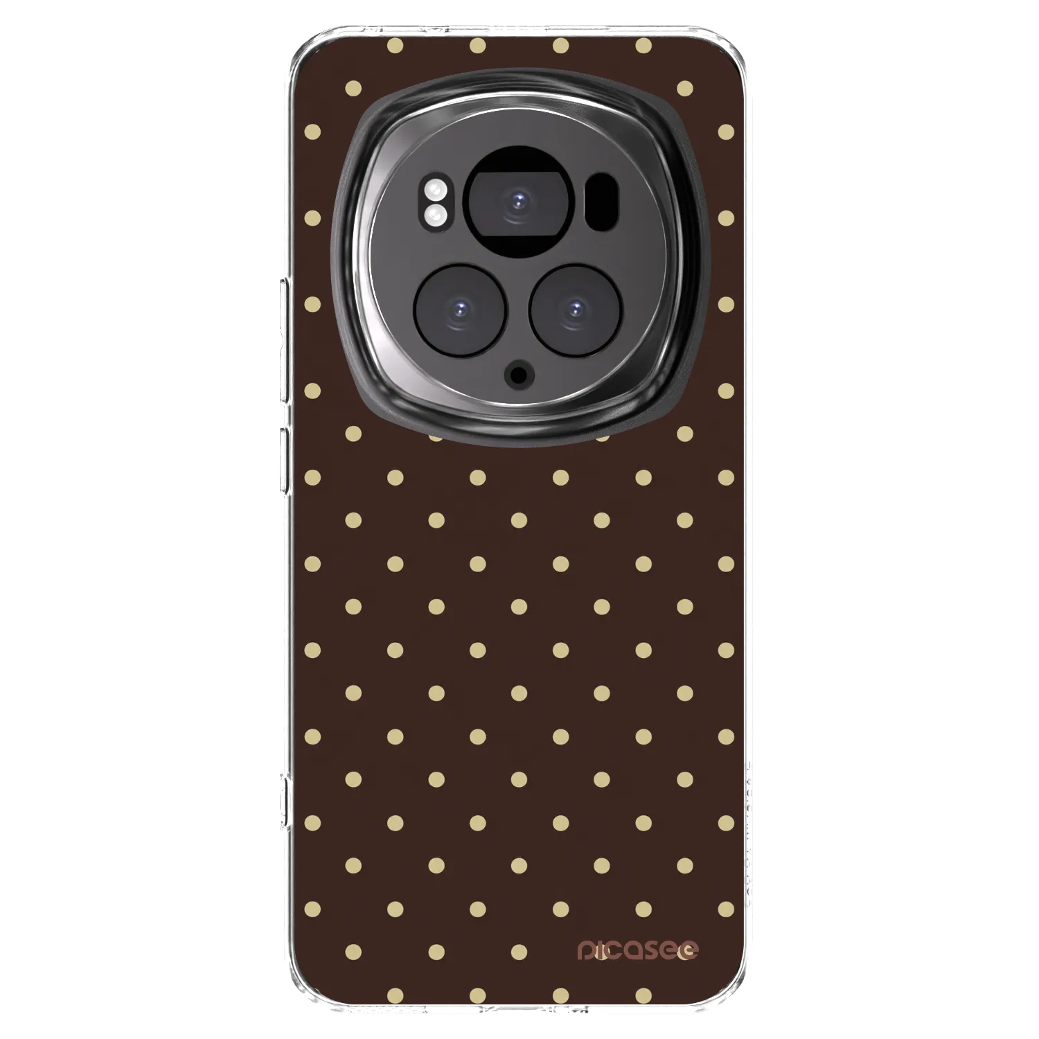 Picasee silikónový prehľadný obal pre Honor Magic6 Pro - Vanilla Dots & Chocolate