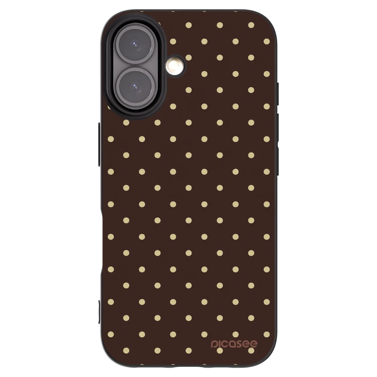 Picasee silikónový čierny obal pre Apple iPhone 16 - Vanilla Dots & Chocolate