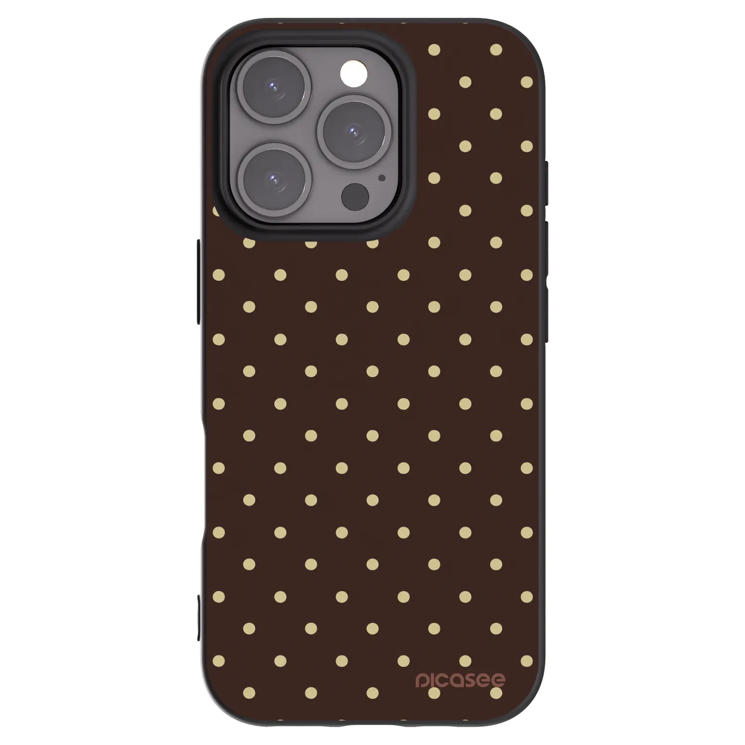Picasee silikónový čierny obal pre Apple iPhone 16 Pro - Vanilla Dots & Chocolate