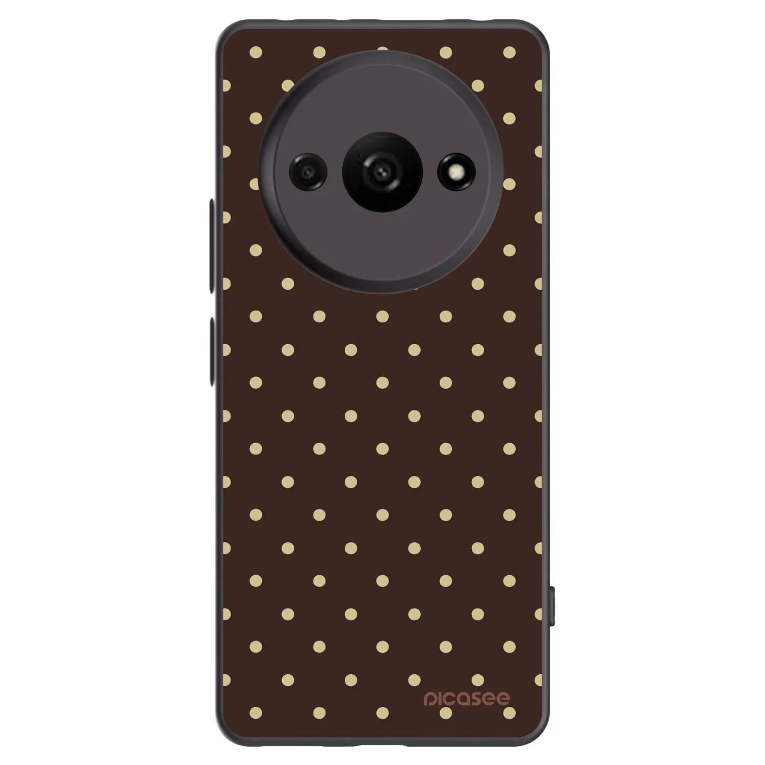 Picasee silikónový čierny obal pre Xiaomi Redmi A3 - Vanilla Dots & Chocolate