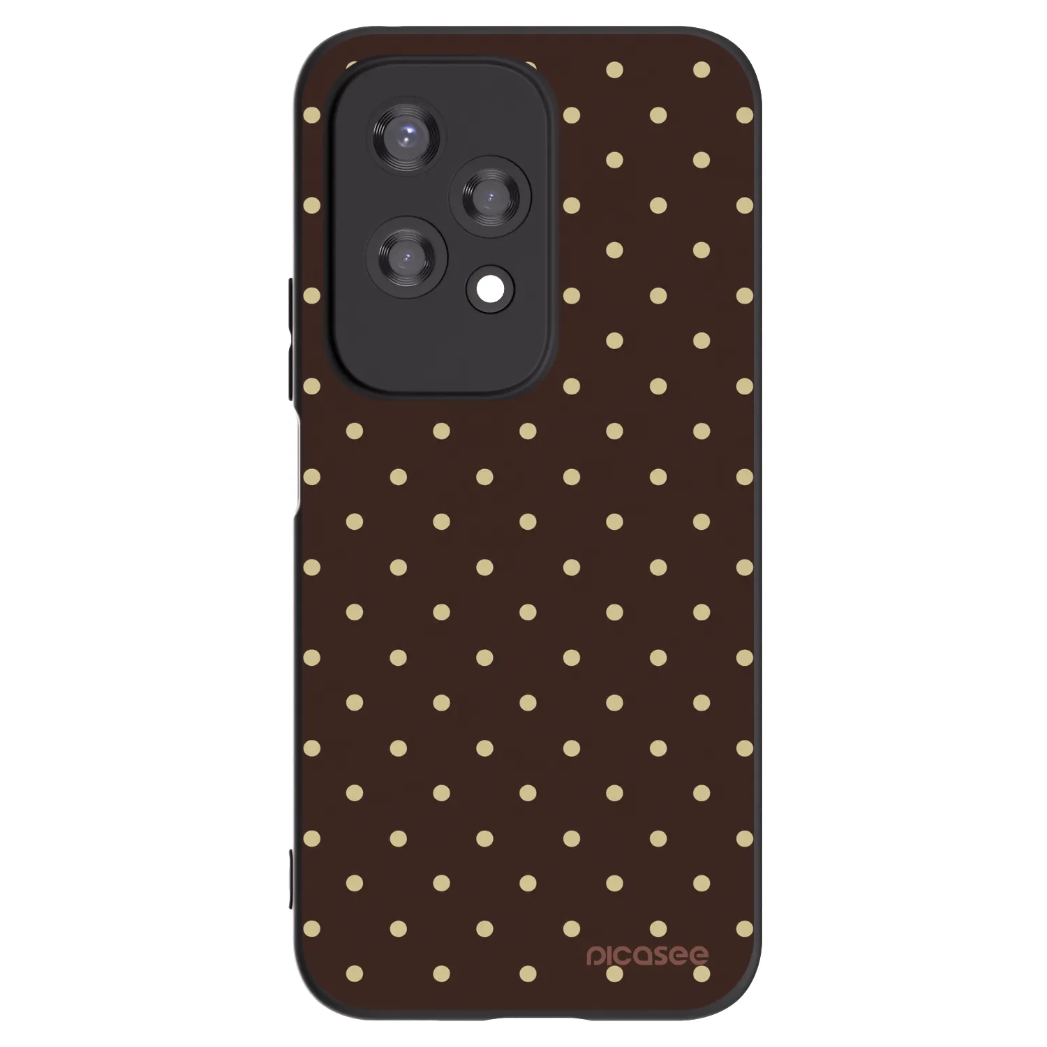 Picasee silikónový čierny obal pre Honor 200 Lite - Vanilla Dots & Chocolate