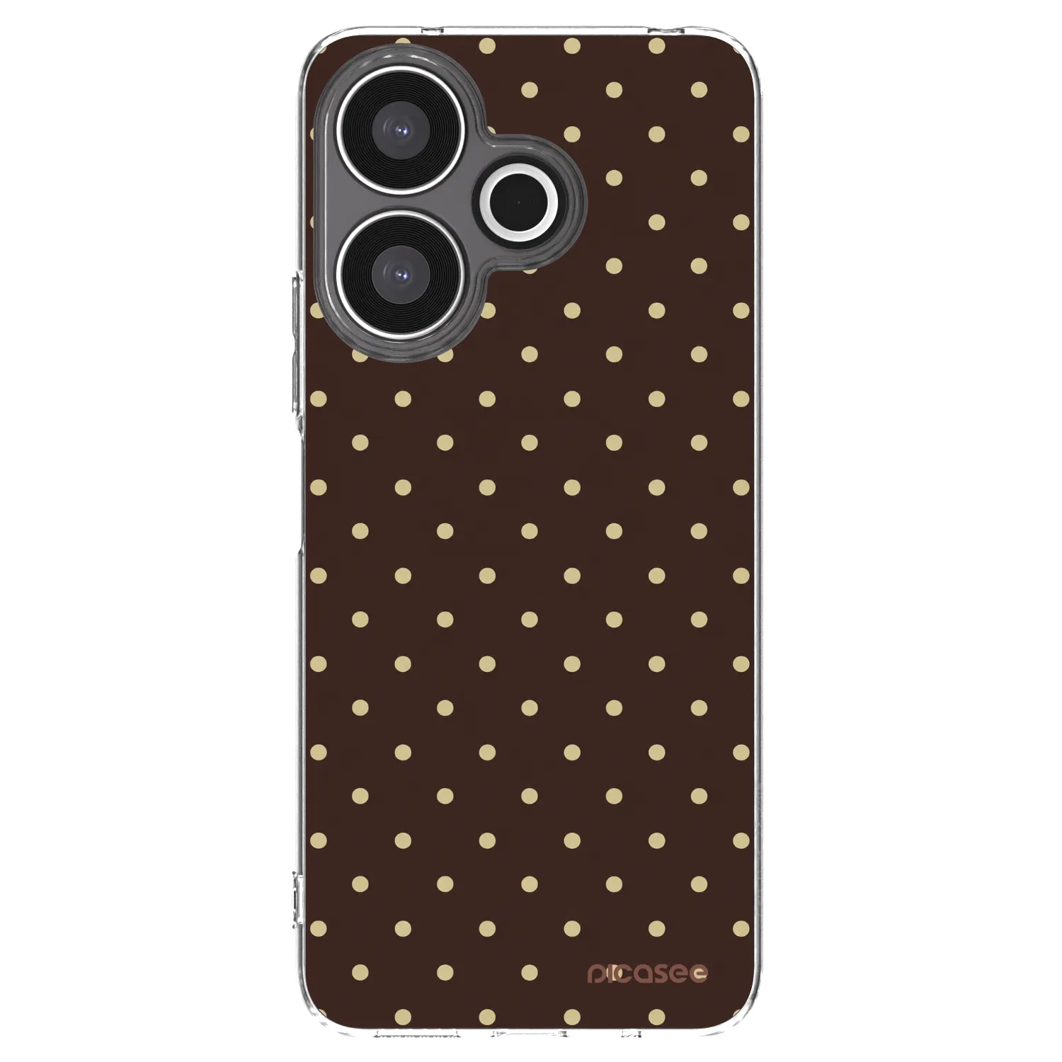 Picasee silikónový prehľadný obal pre Xiaomi Redmi 13 4G - Vanilla Dots & Chocolate