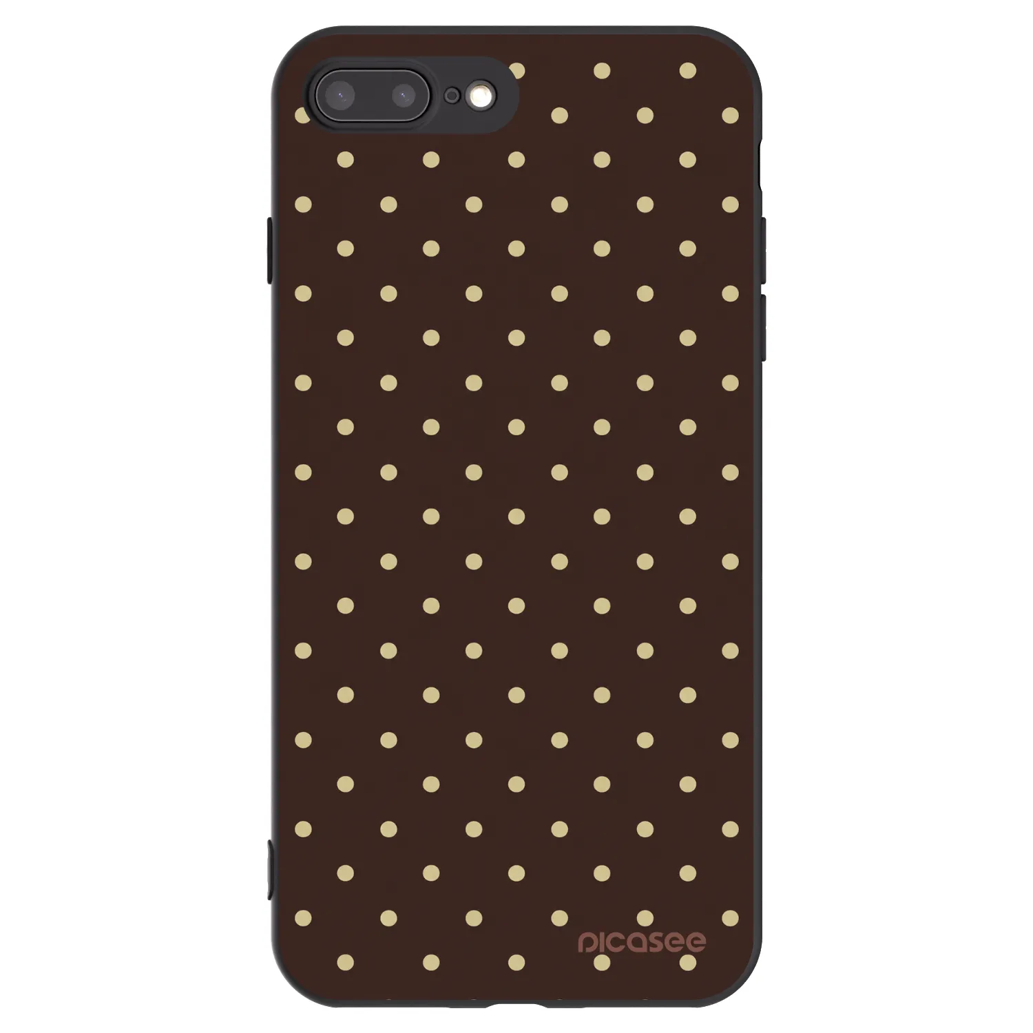 Picasee silikónový čierny obal pre Apple iPhone 7 Plus - Vanilla Dots & Chocolate