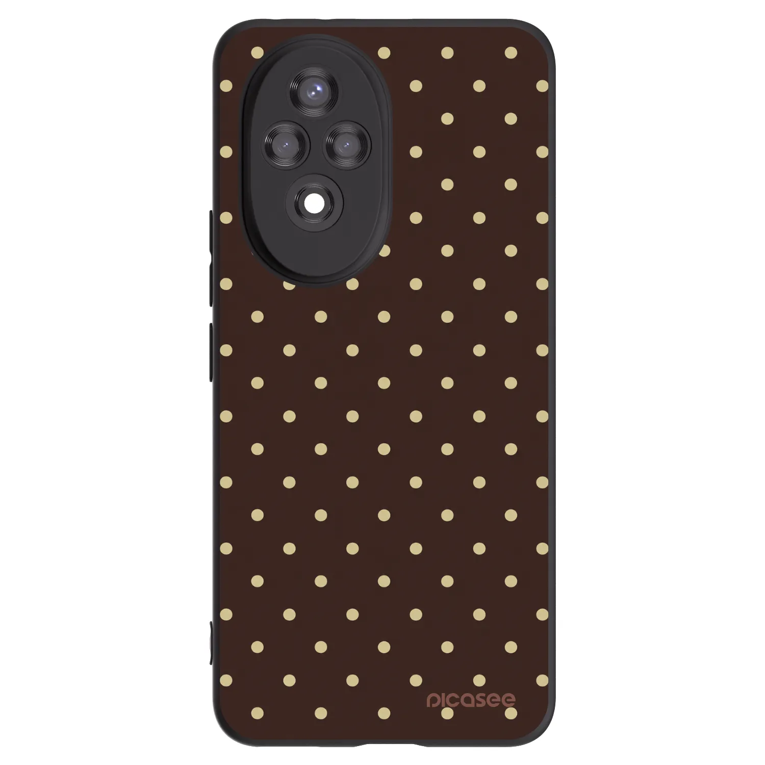 Picasee silikónový čierny obal pre Honor 200 5G - Vanilla Dots & Chocolate