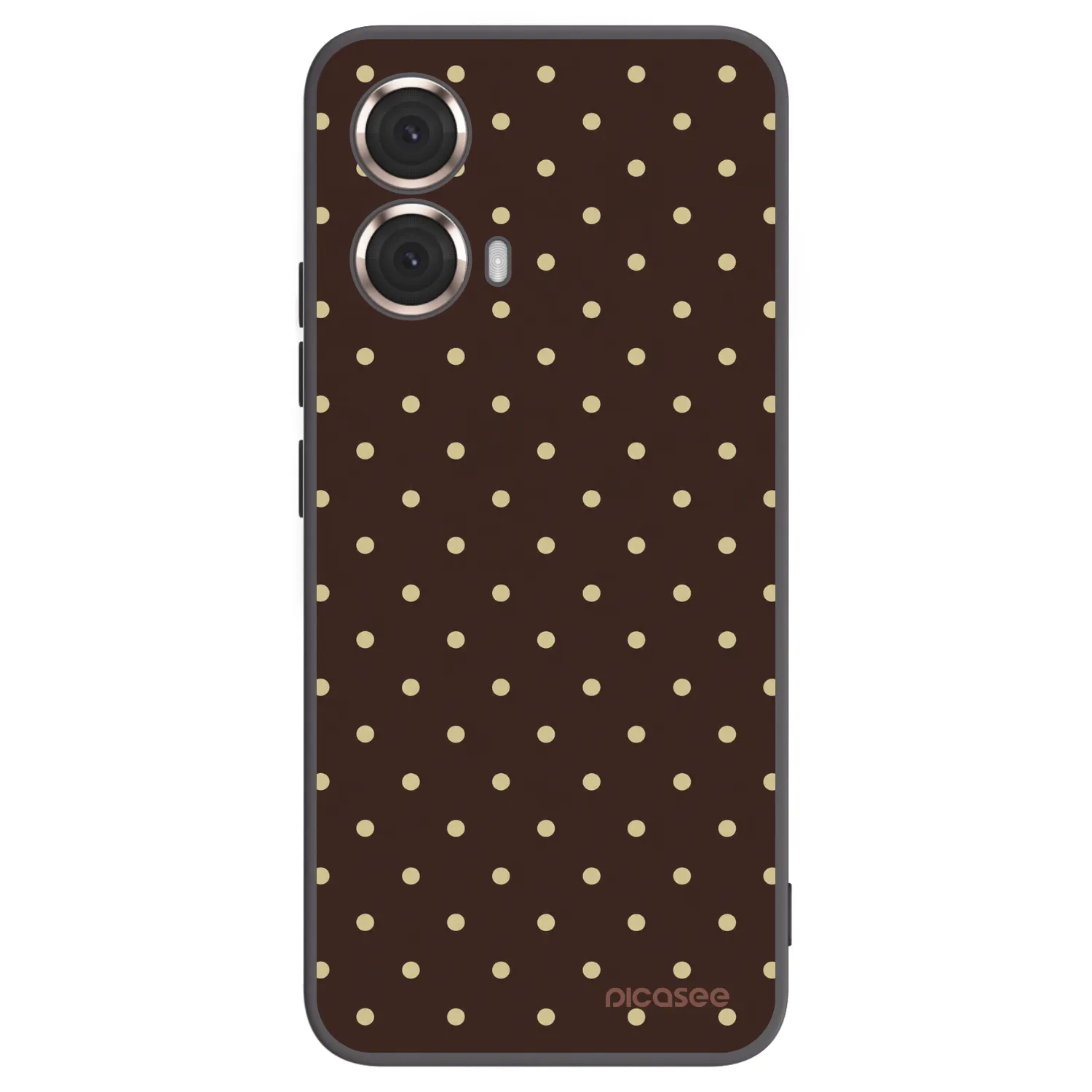 Picasee silikónový čierny obal pre Motorola Moto G85 - Vanilla Dots & Chocolate