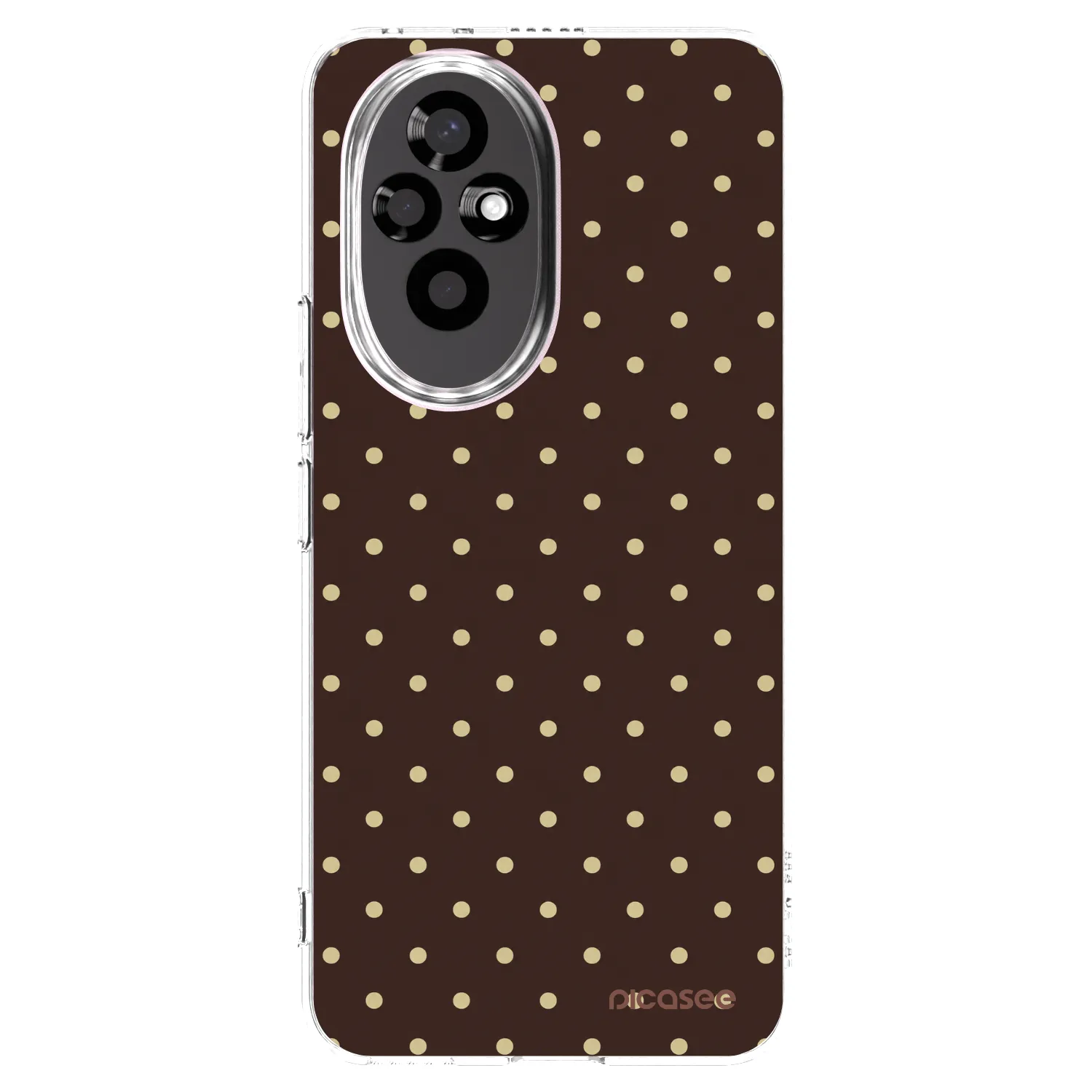 Picasee silikónový prehľadný obal pre Honor 200 Pro 5G - Vanilla Dots & Chocolate